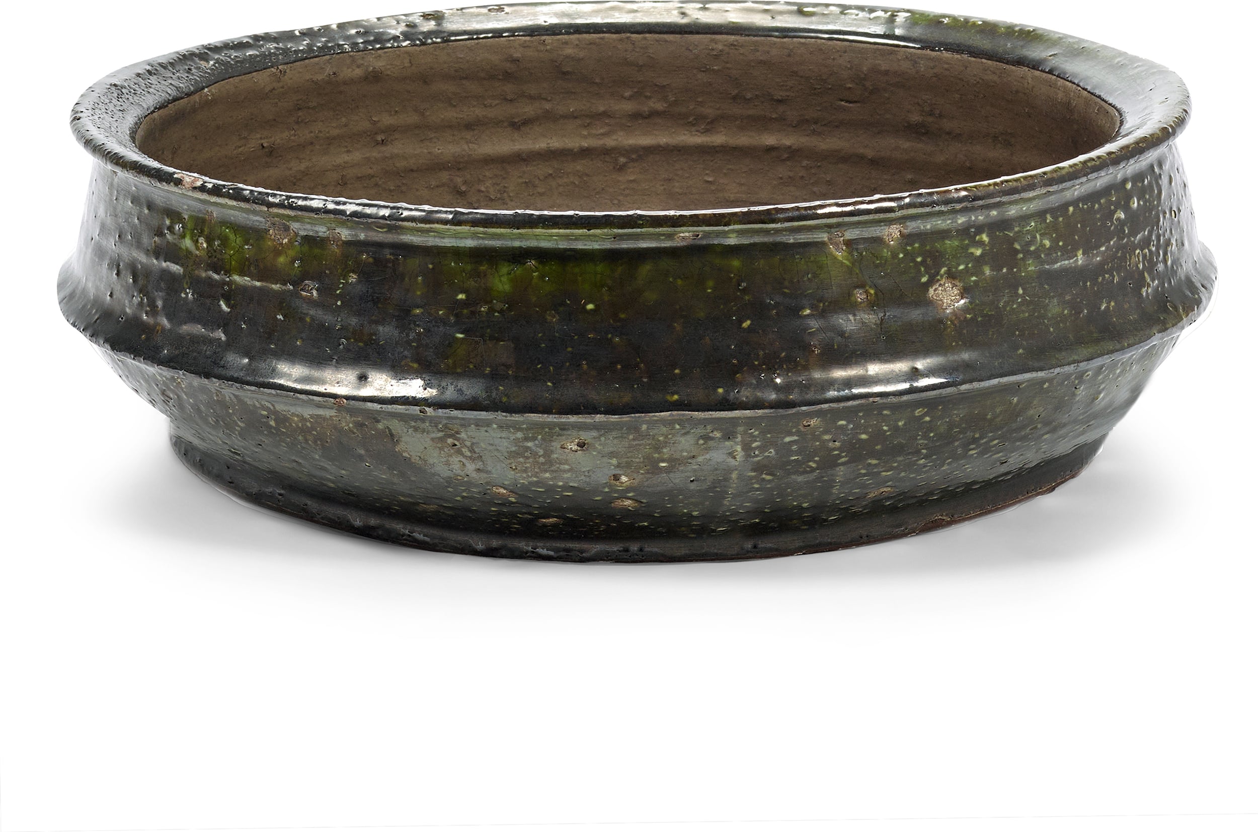 Doniczka Dune niska 49 cm ciemnozielona