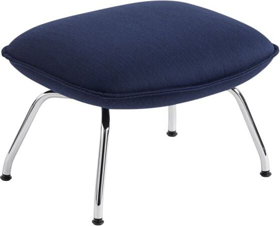 Podnóżek Doze granatowy na chromowanych nogach