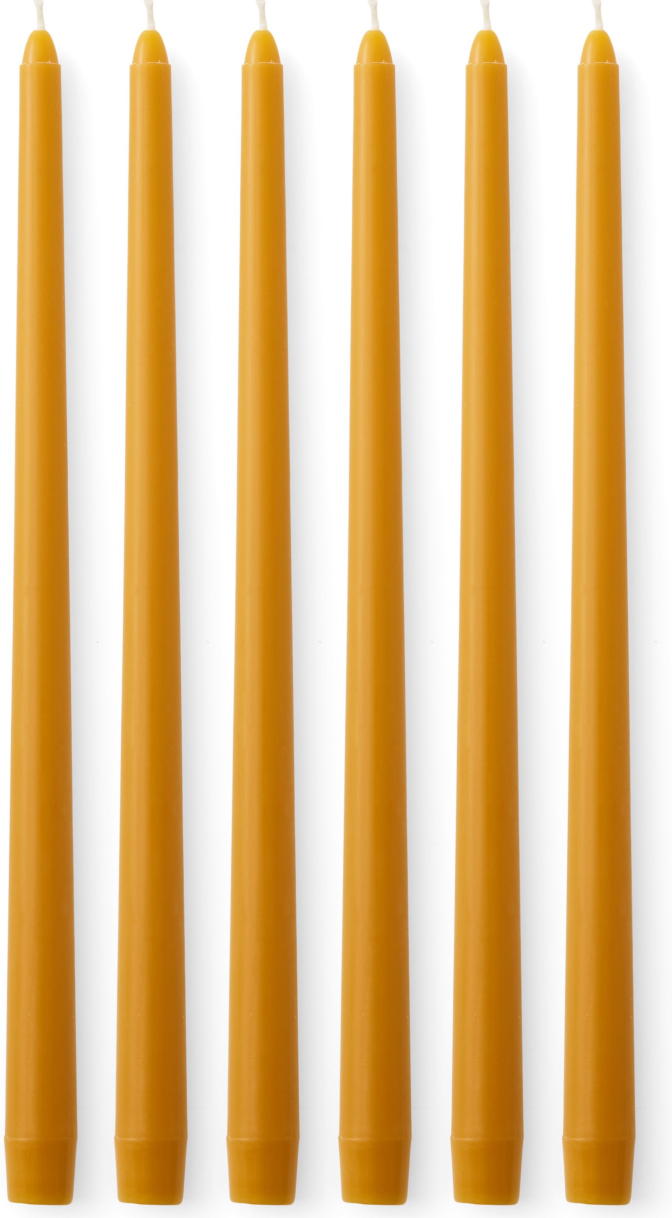 Świece Spire Smooth ochra 6 szt.