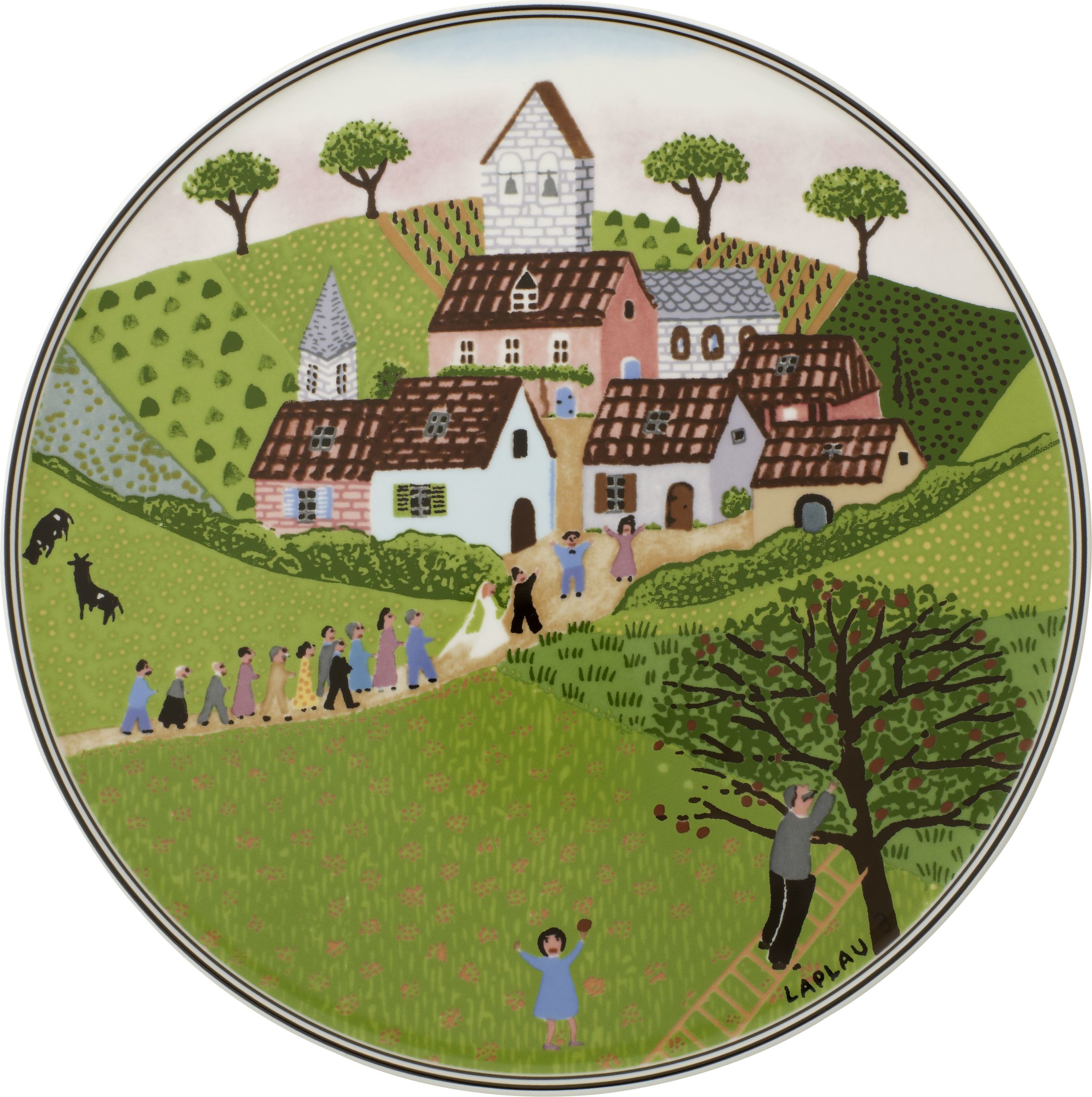 Talerz na ciasto Charm & Breakfast Design Naif 30 cm