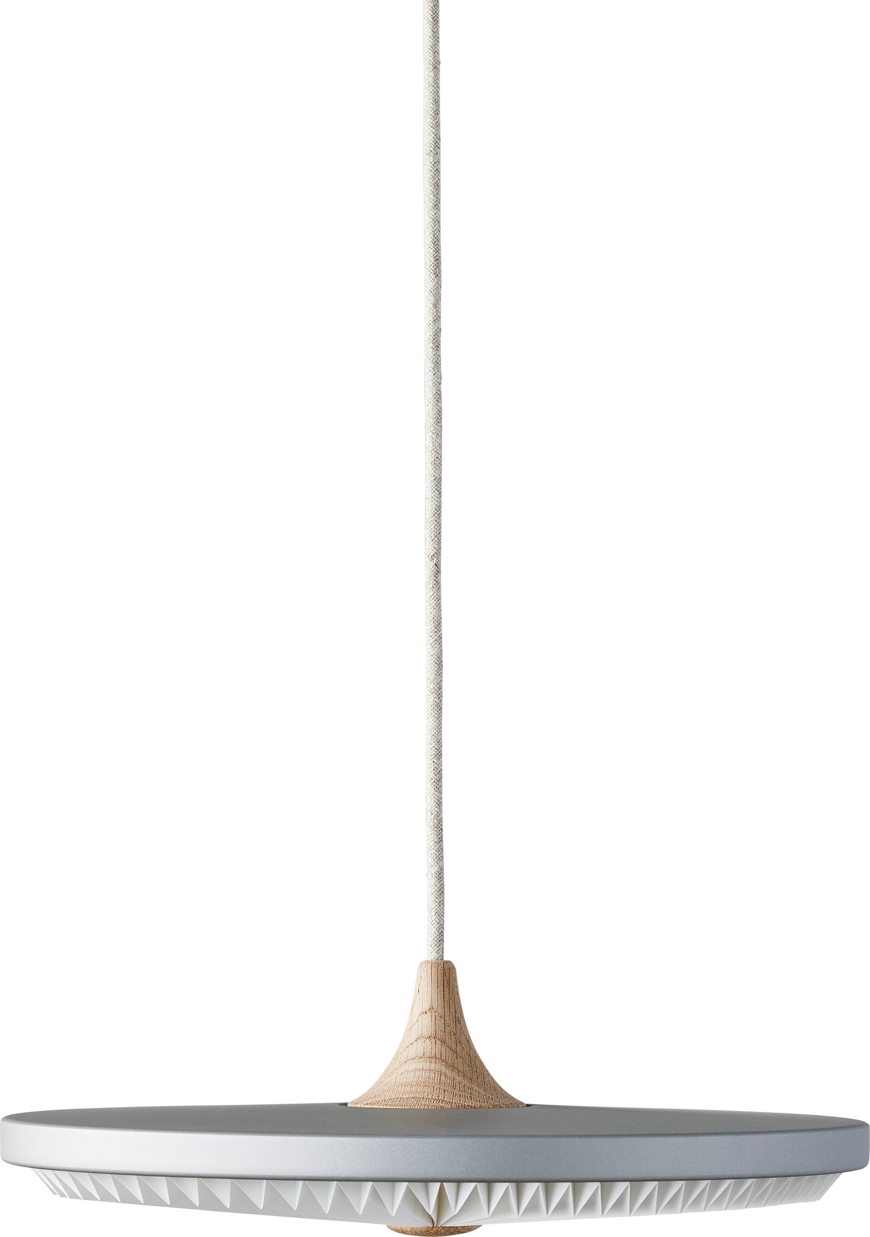 Lampa wisząca Soleil S srebrna jasny dąb