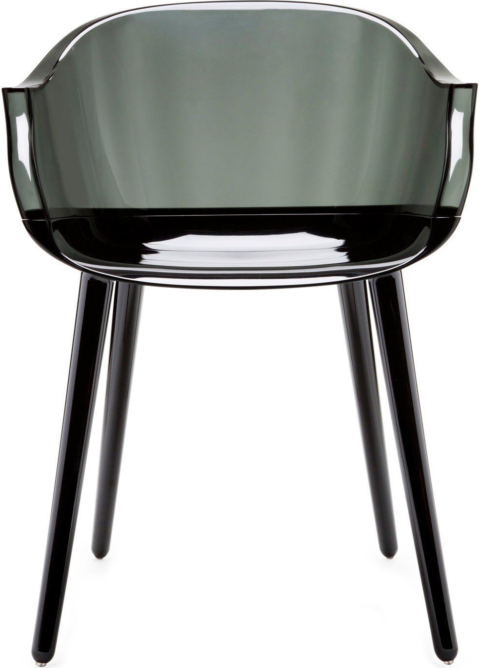 Krzesło Cyborg Couplings siedzisko czarne oparcie przydymione