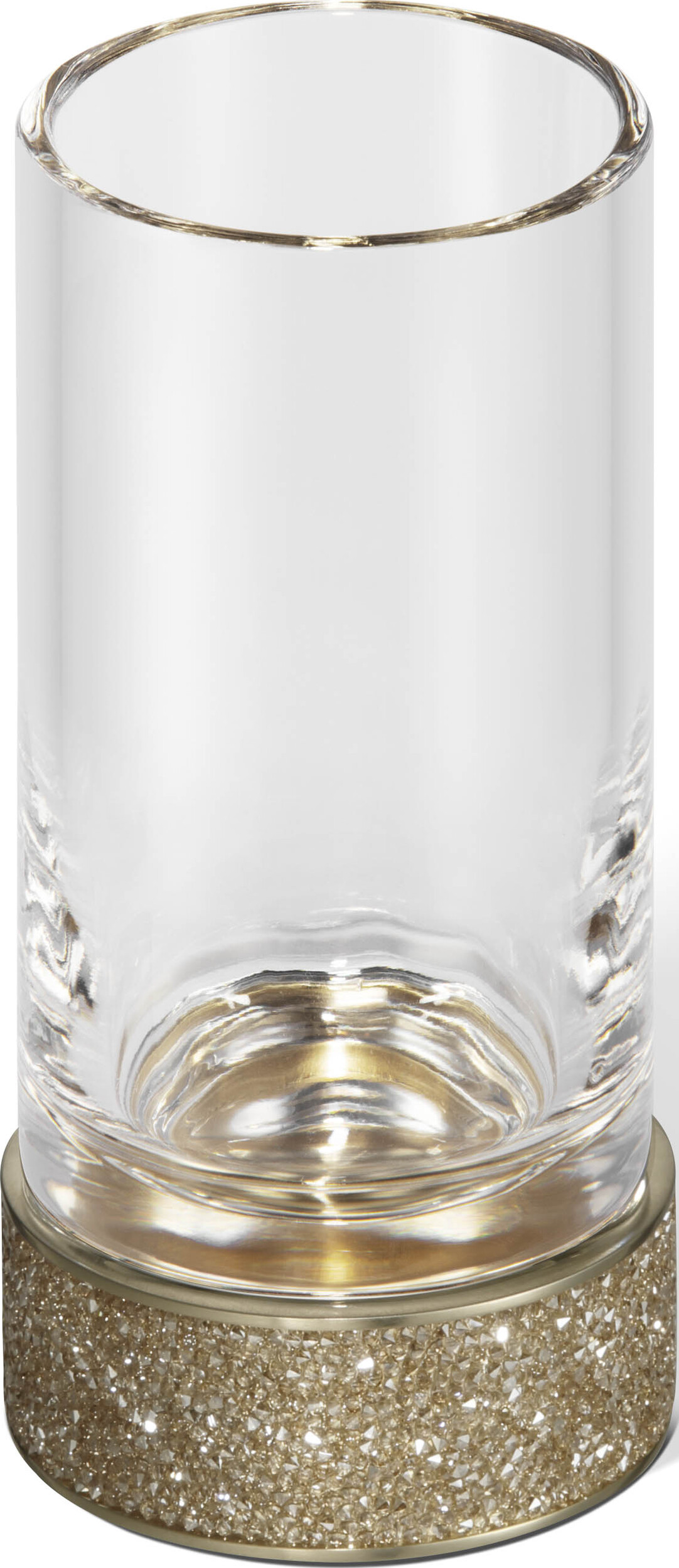 Kubek na szczoteczki do zębów Rocks gładki złoty mat