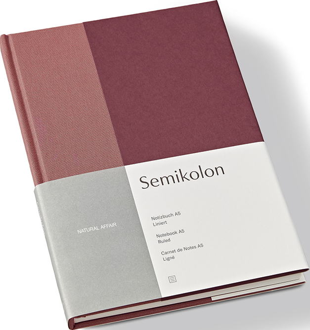 Notes w linię Natural Affair A5 różowo-bordowy