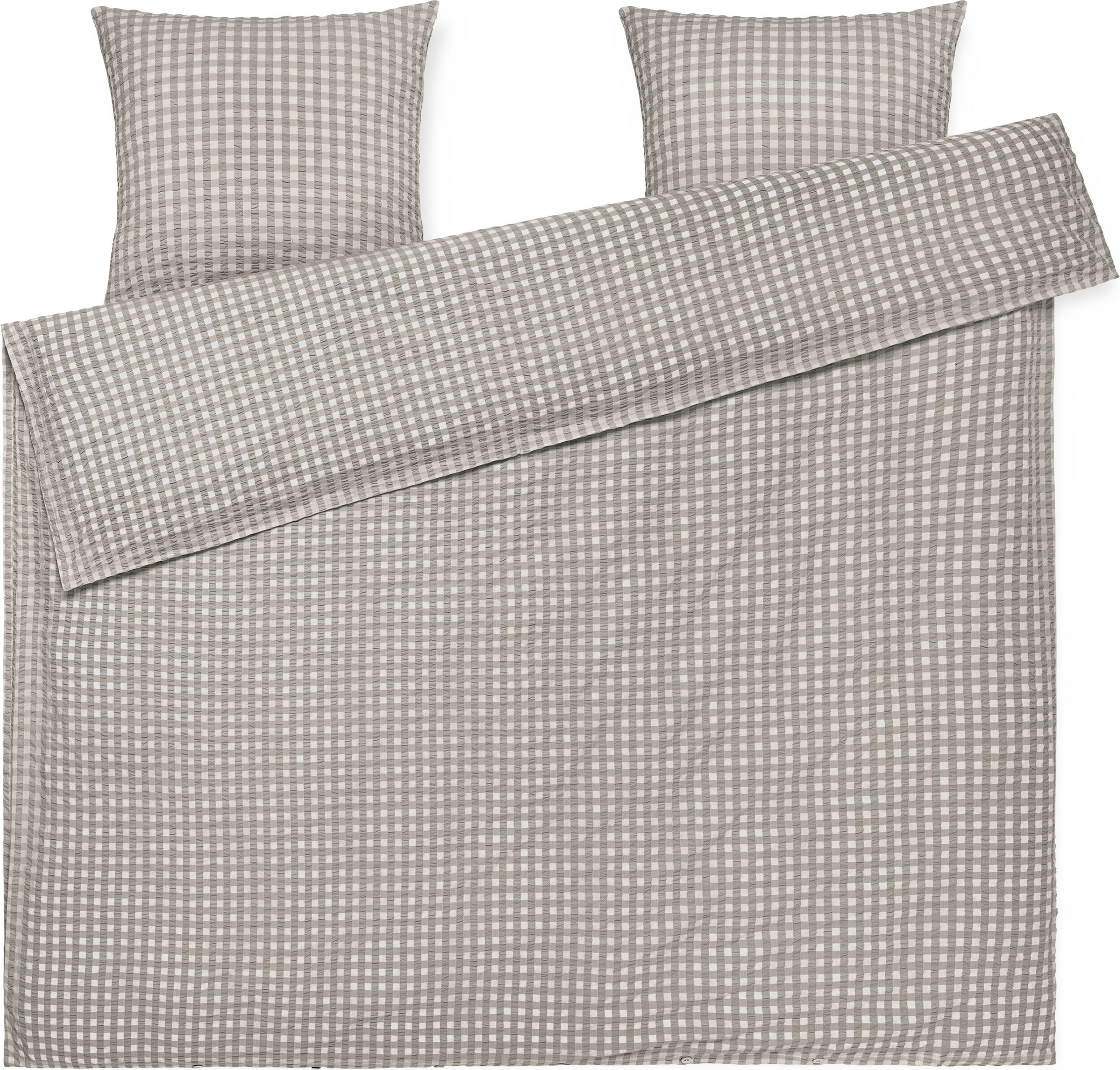 Pościel Bæk & Bølge 220 x 220 cm szara z 2 poszewkami na poduszki 50 x 60 cm