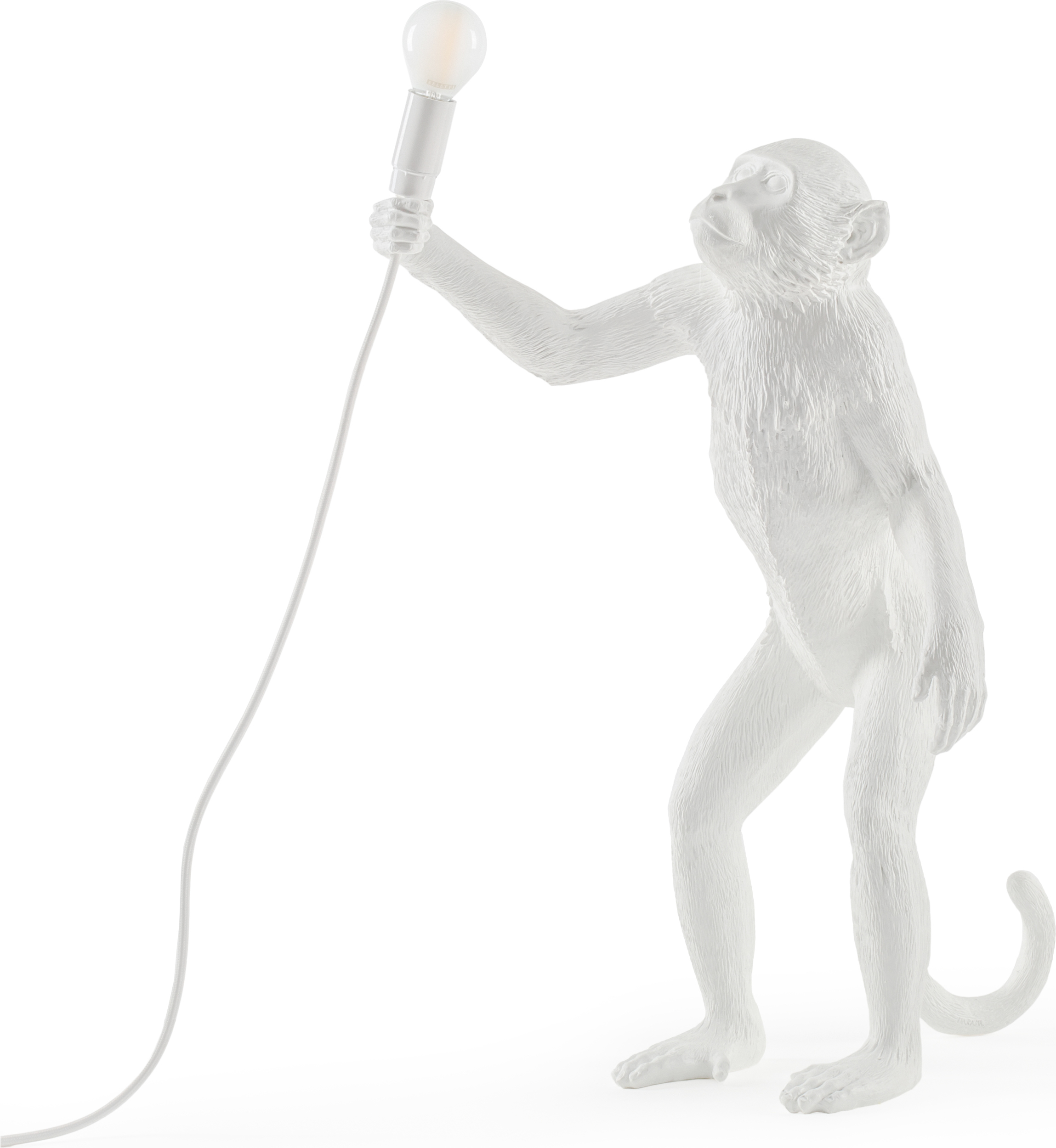 Lampa Monkey zewnętrzna biała stojąca