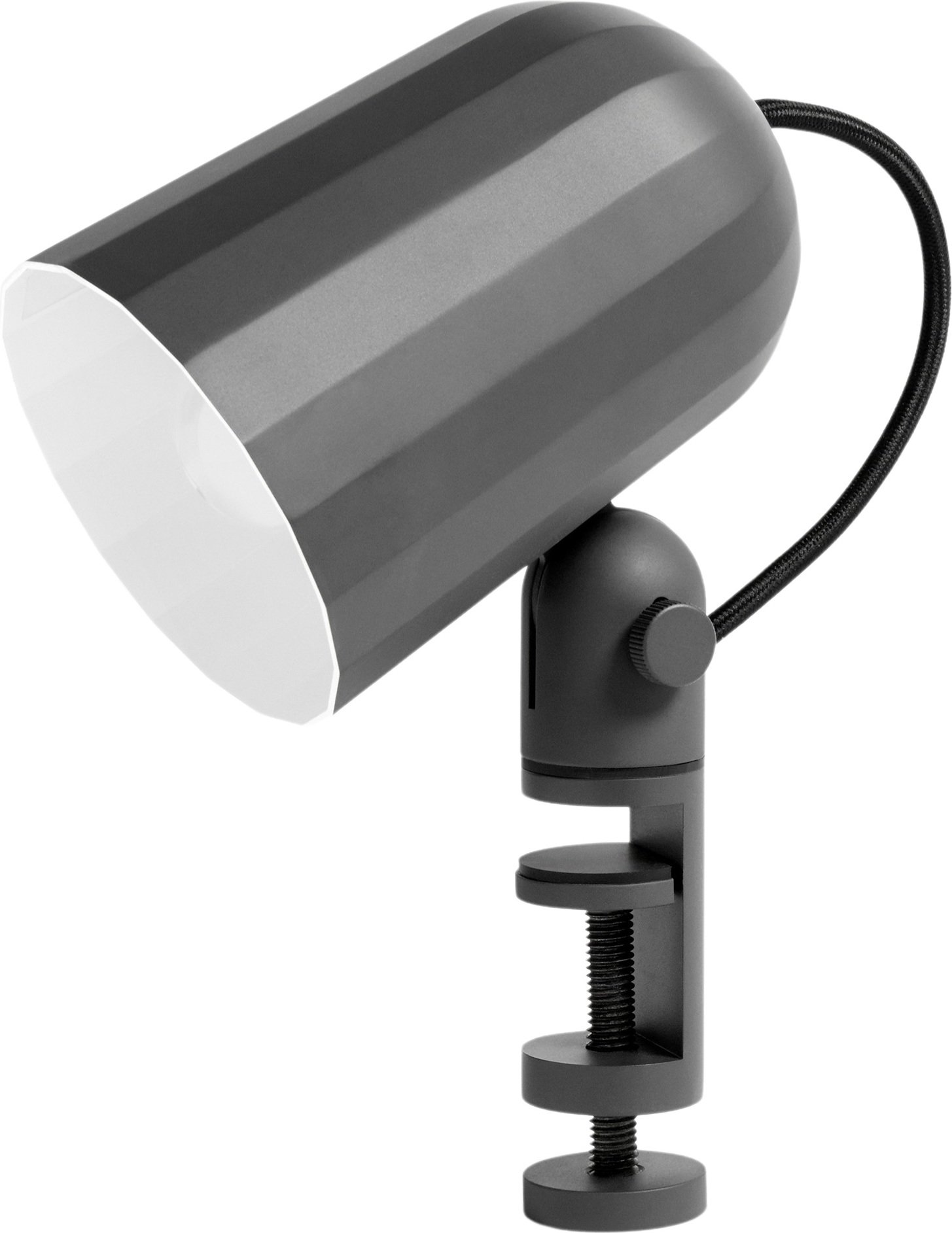 Lampa biurkowa Noc Clip ciemnoszara z mocowaniem