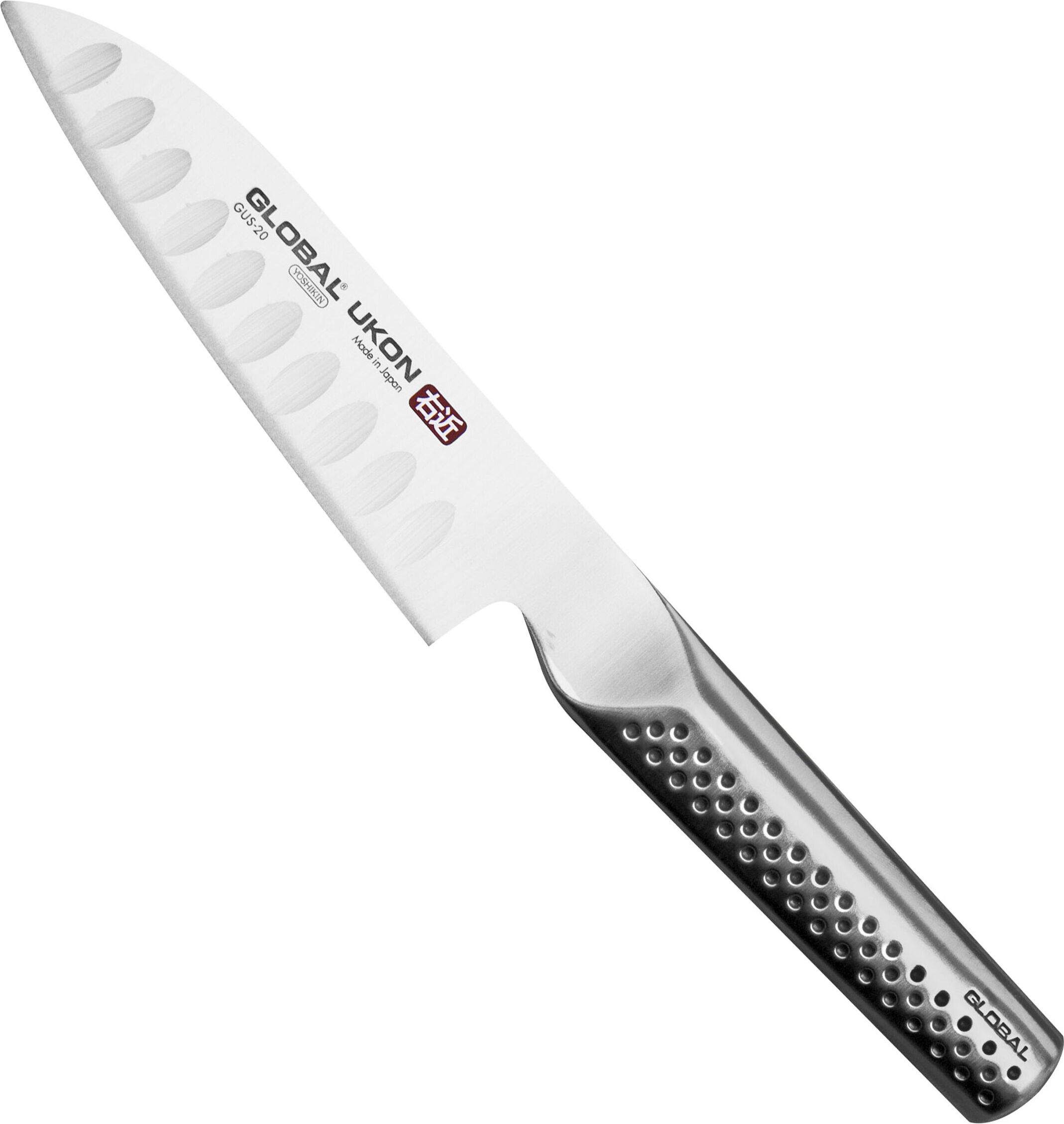 Nóż Santoku Global Ukon 14 cm żłobiony