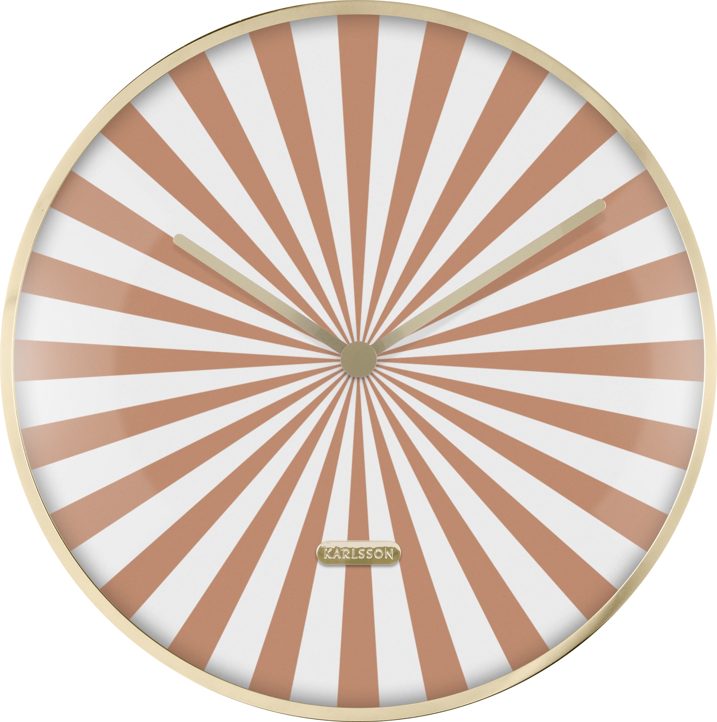 Zegar ścienny Candy Swirl brązowo-biały