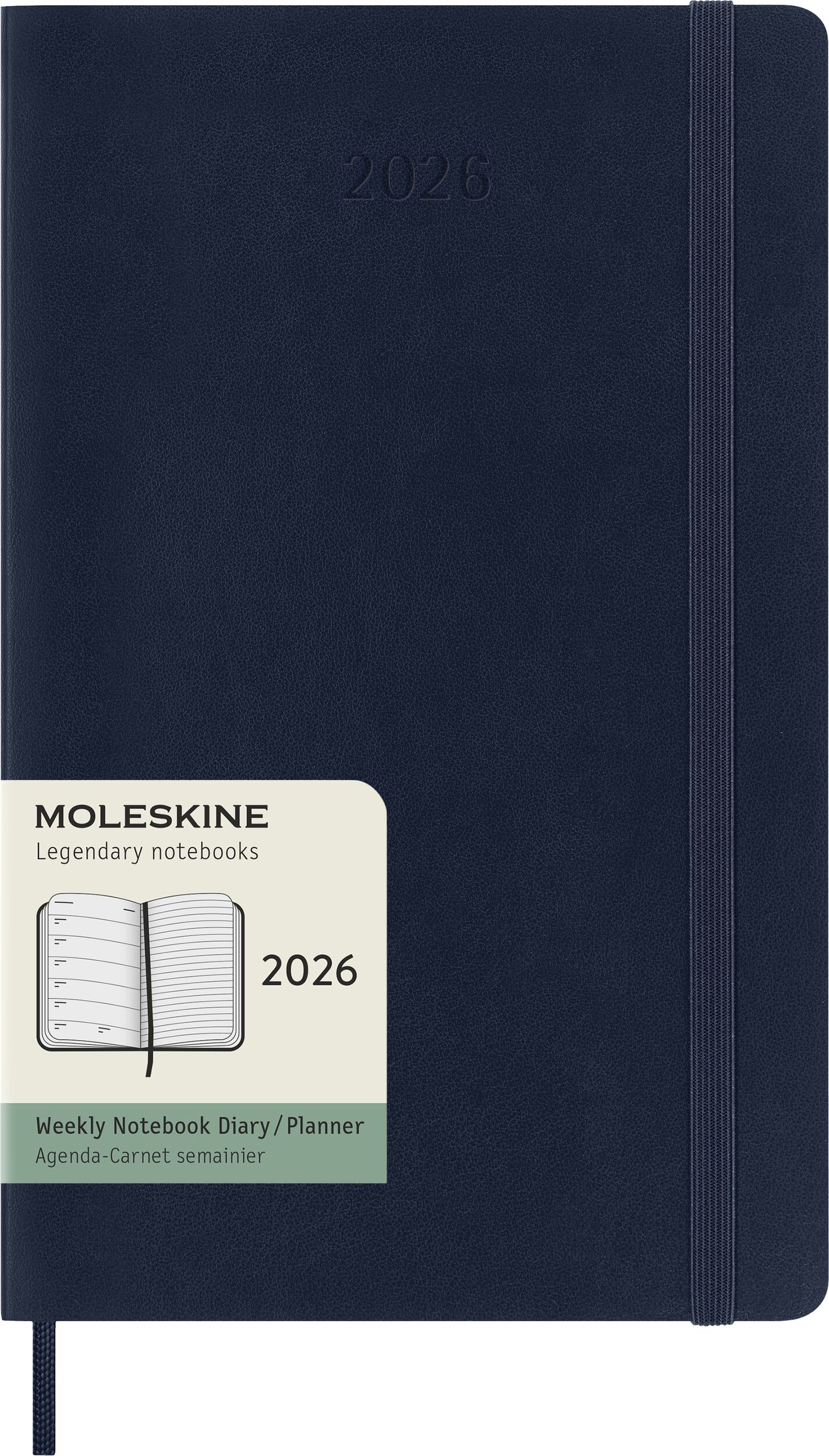 Kalendarz tygodniowy w miękkiej oprawie Moleskine 2026 12M L granatowy