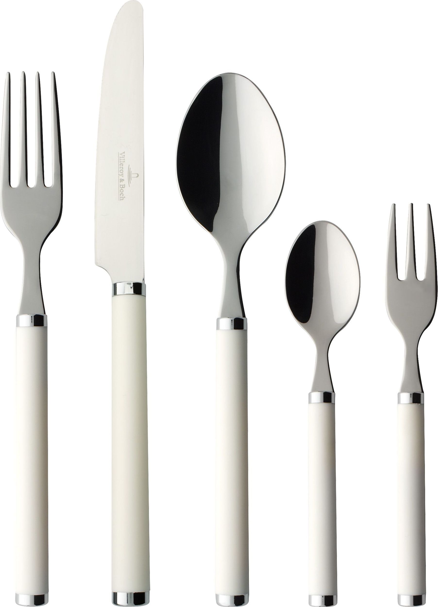 Komplet sztućców Play White Pearl 30 el.