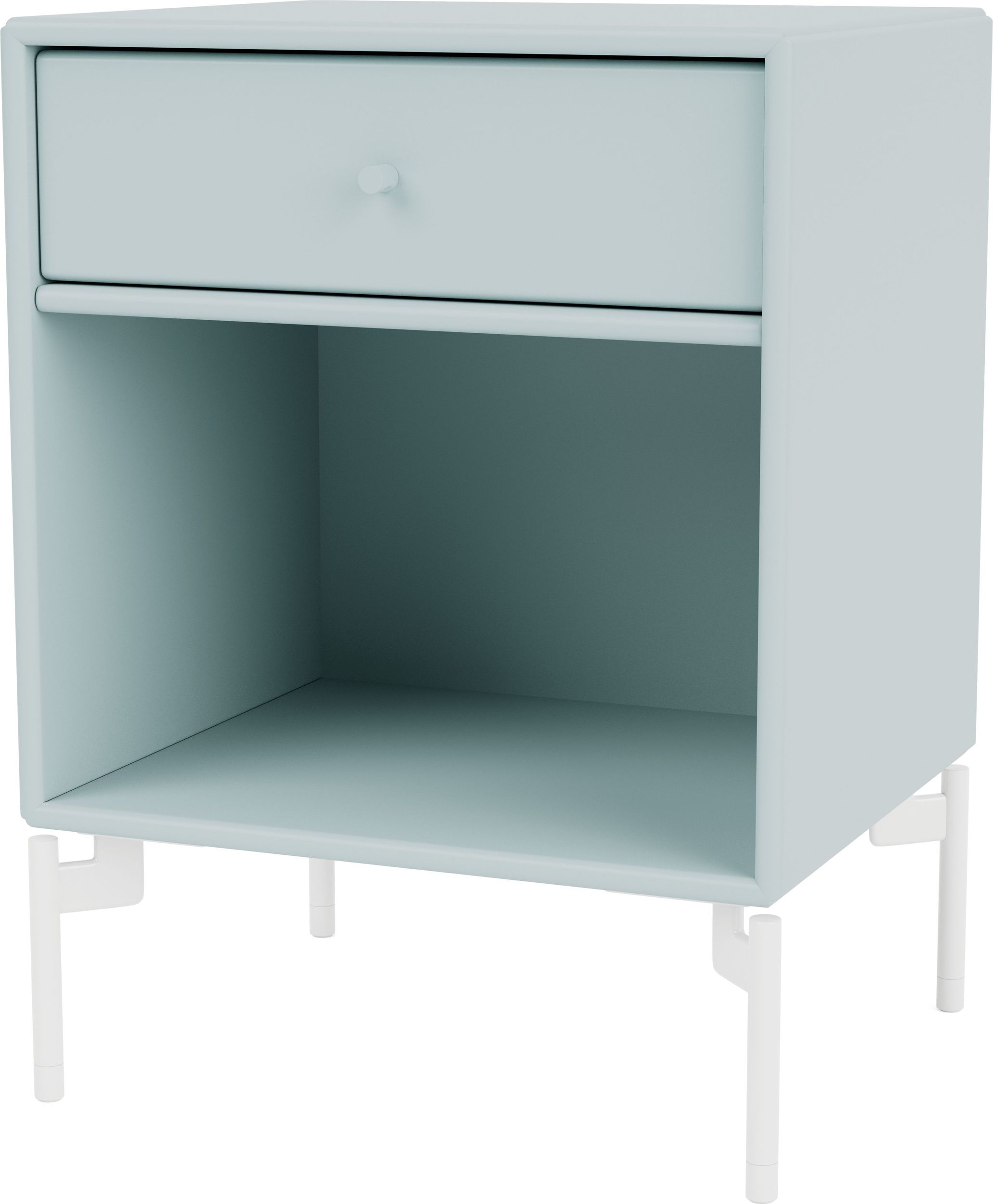 Szafka nocna Dream jasnobłękitna na białych nogach