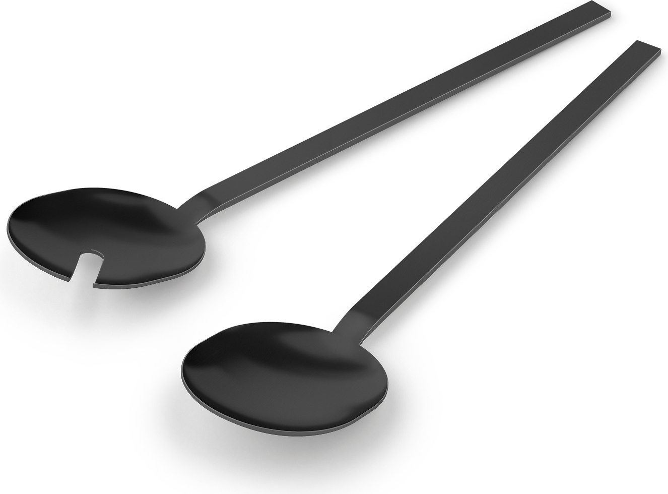 Łyżki do sałaty Menoa 2 szt. czarne