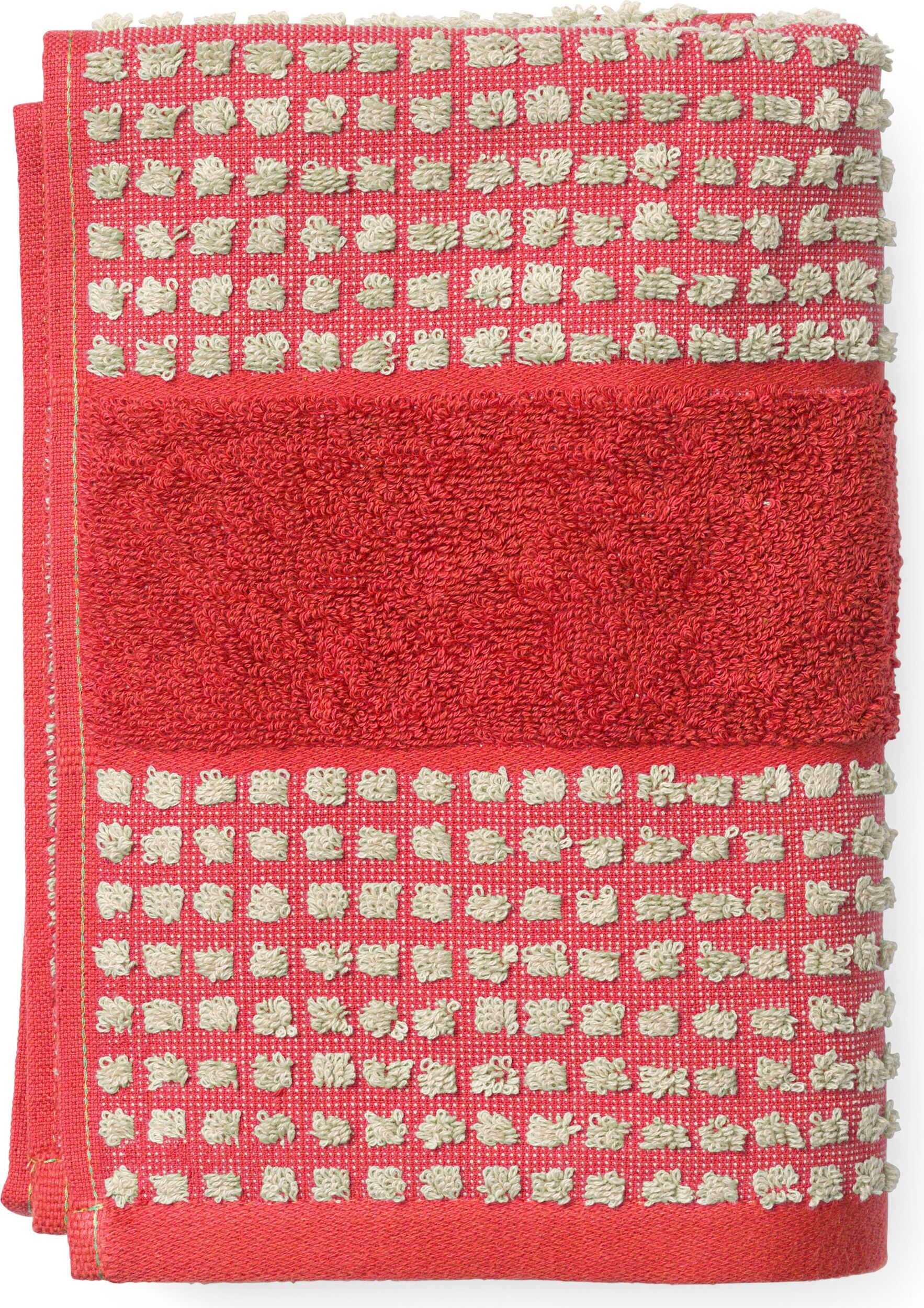 Ręcznik Check 50 x 100 cm czerwono-piaskowy