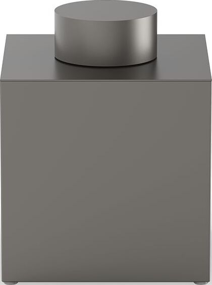 Pojemnik łazienkowy Century 17 cm ciemny metal mat z pokrywką