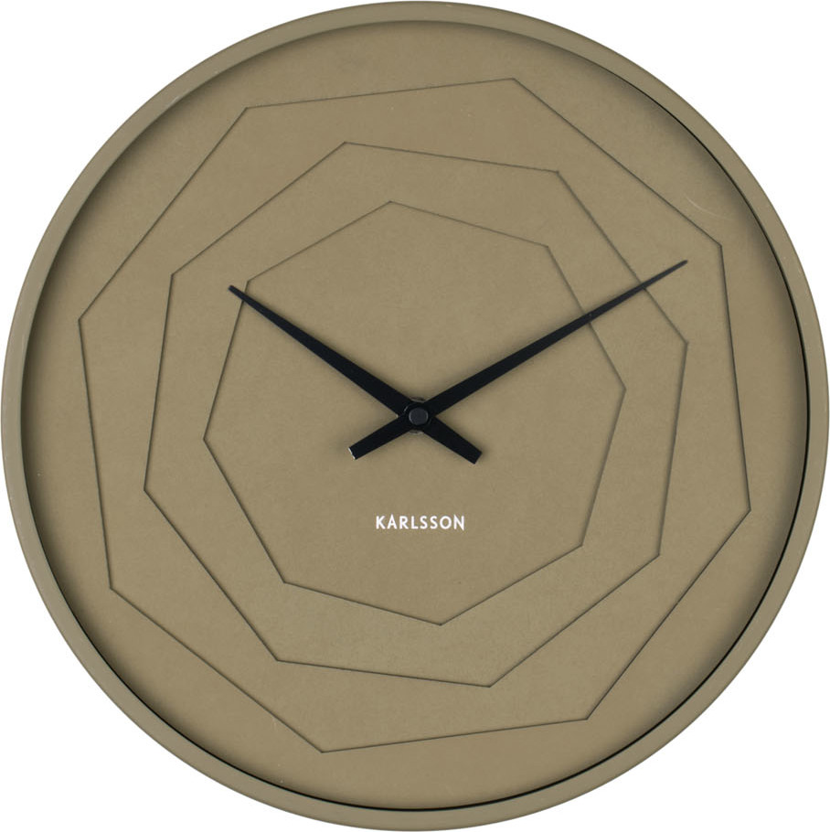 Zegar ścienny Layered Origami oliwkowy