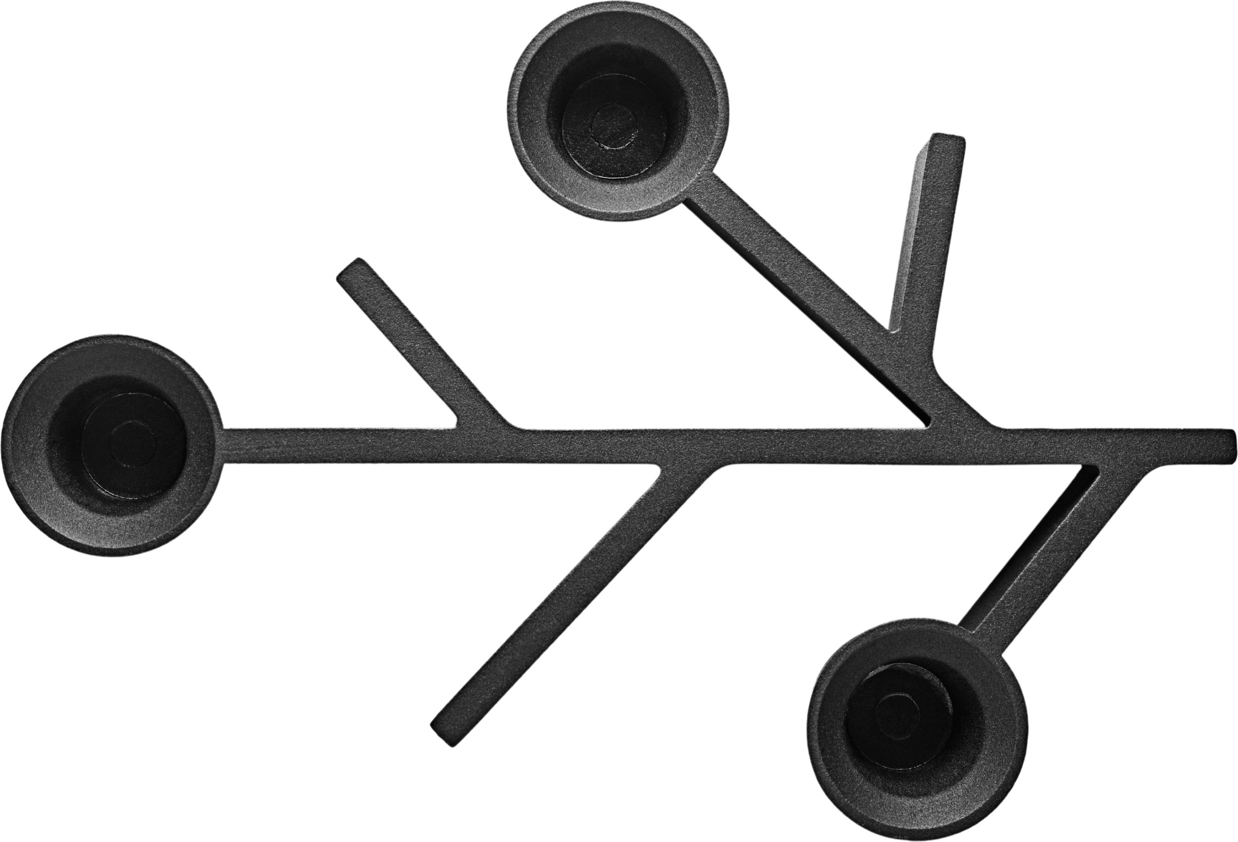 Świecznik Twig 20 cm czarny