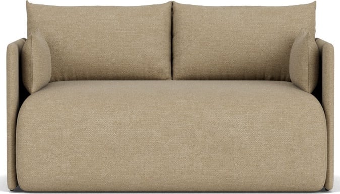 Sofa dwuosobowa Offset Bouclé beżowa rozkładana