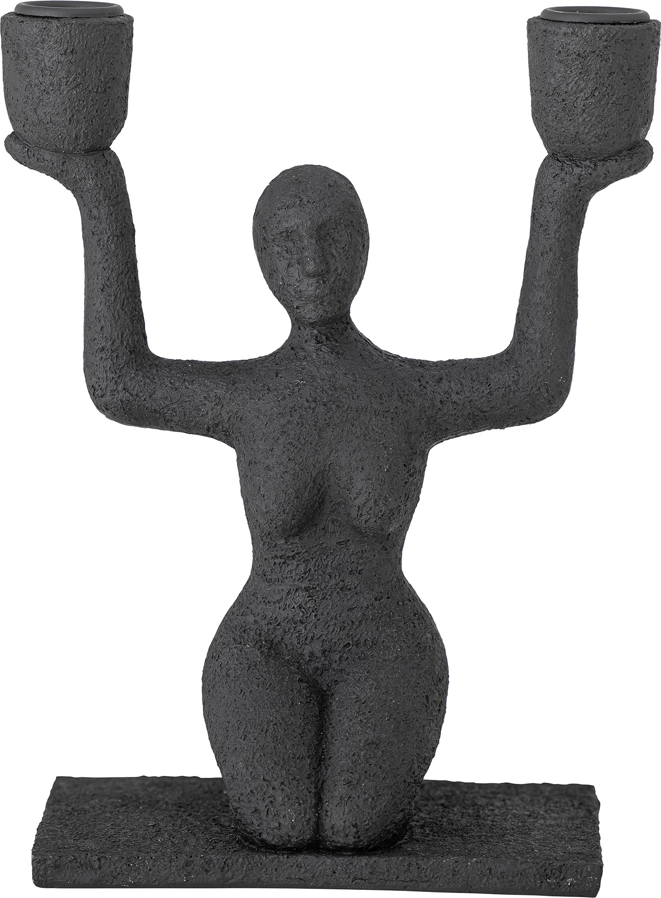 Świecznik na klasyczną świecę Lucie czarny