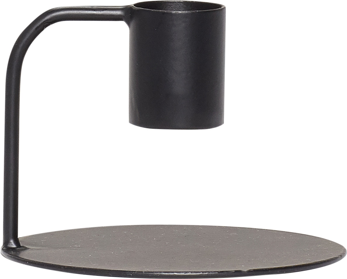 Świecznik Hübsch czarny metalowy