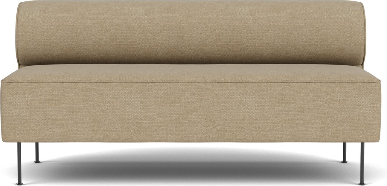 Sofa modułowa Eave Bouclé 165 cm beżowa na czarnych stalowych nogach