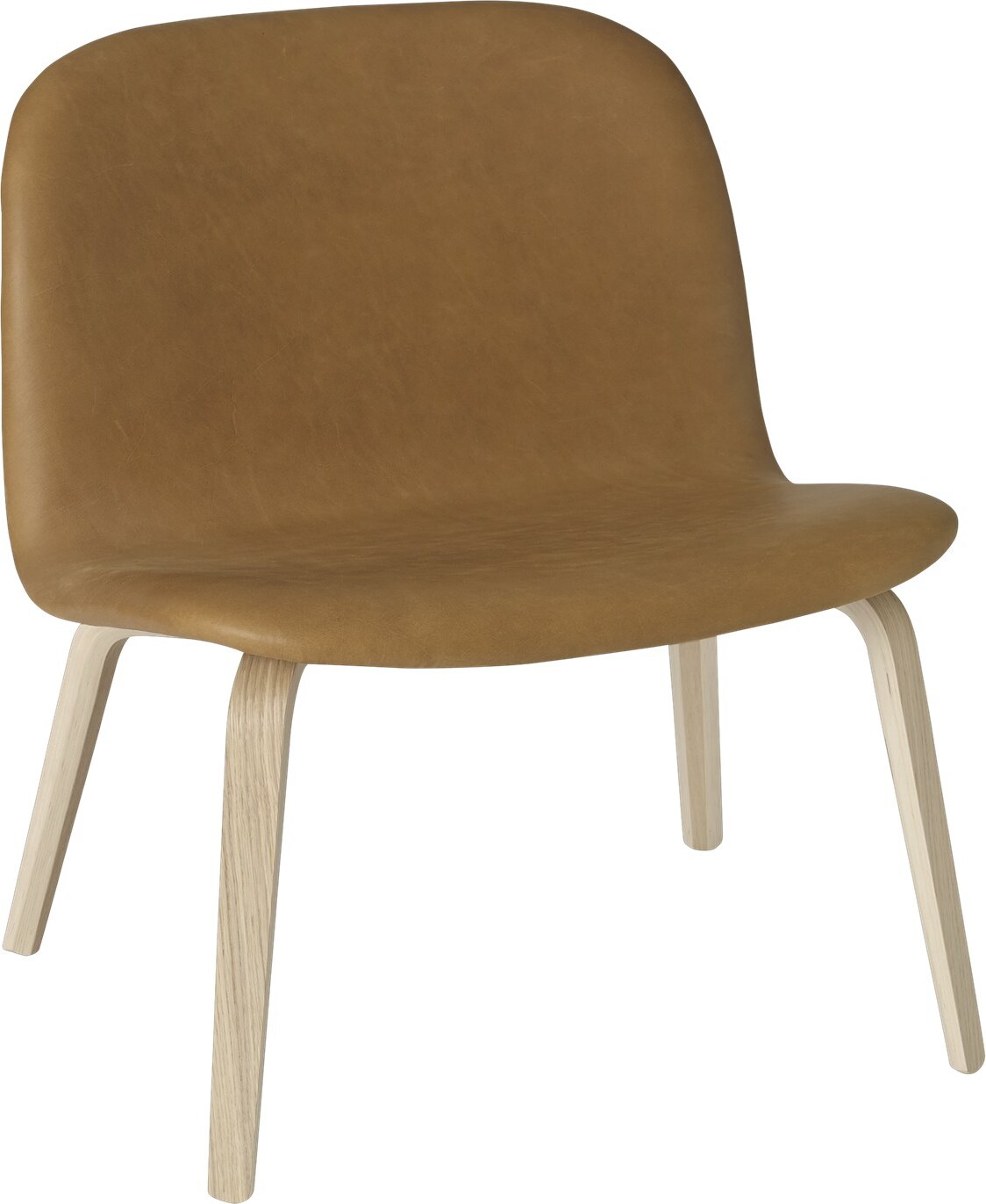 Krzesło Visu Refine Leather Cognac 39,5 cm tapicerowane tapicerowane