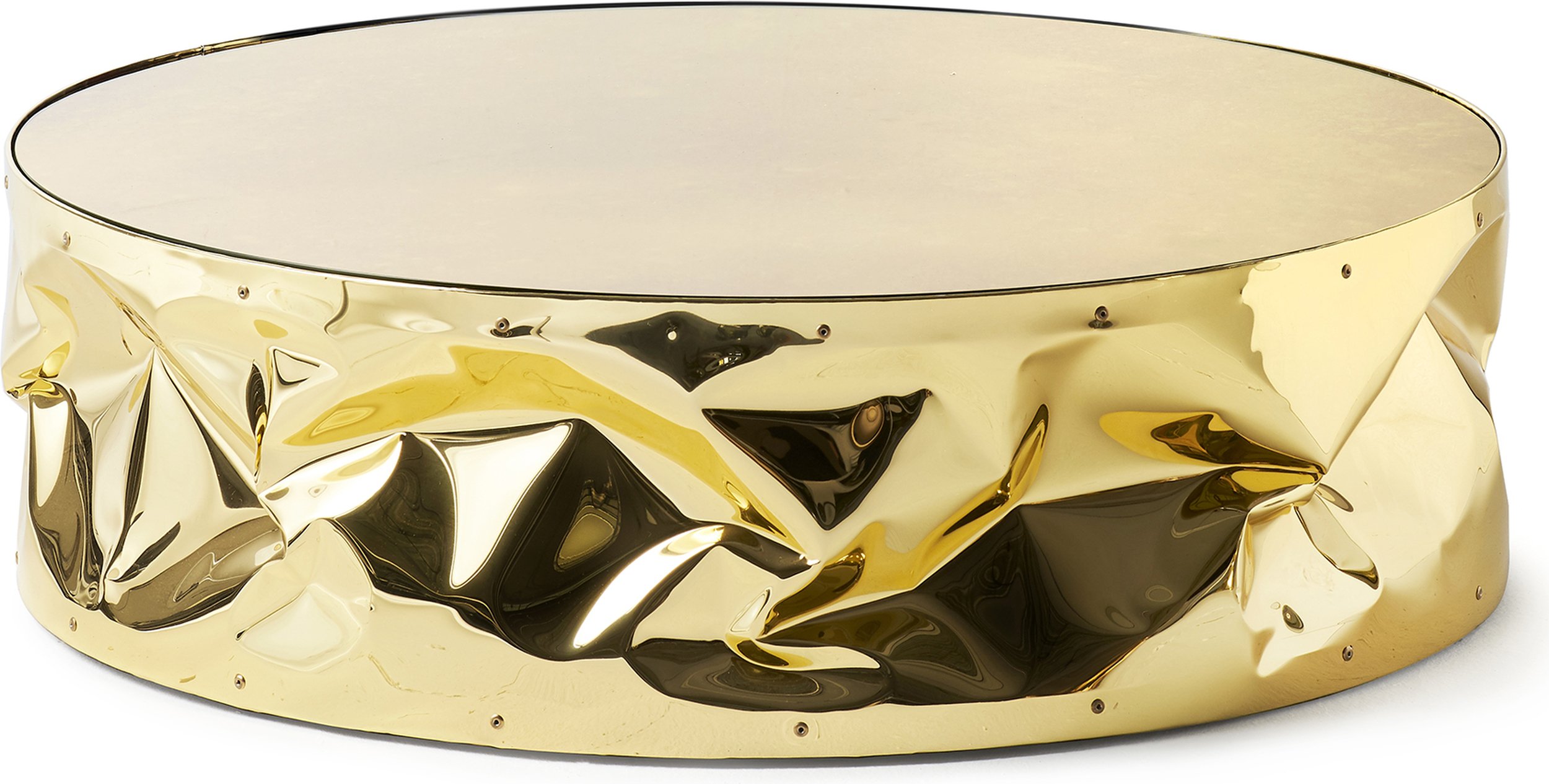 Stolik kawowy Tab U 82 cm złoty