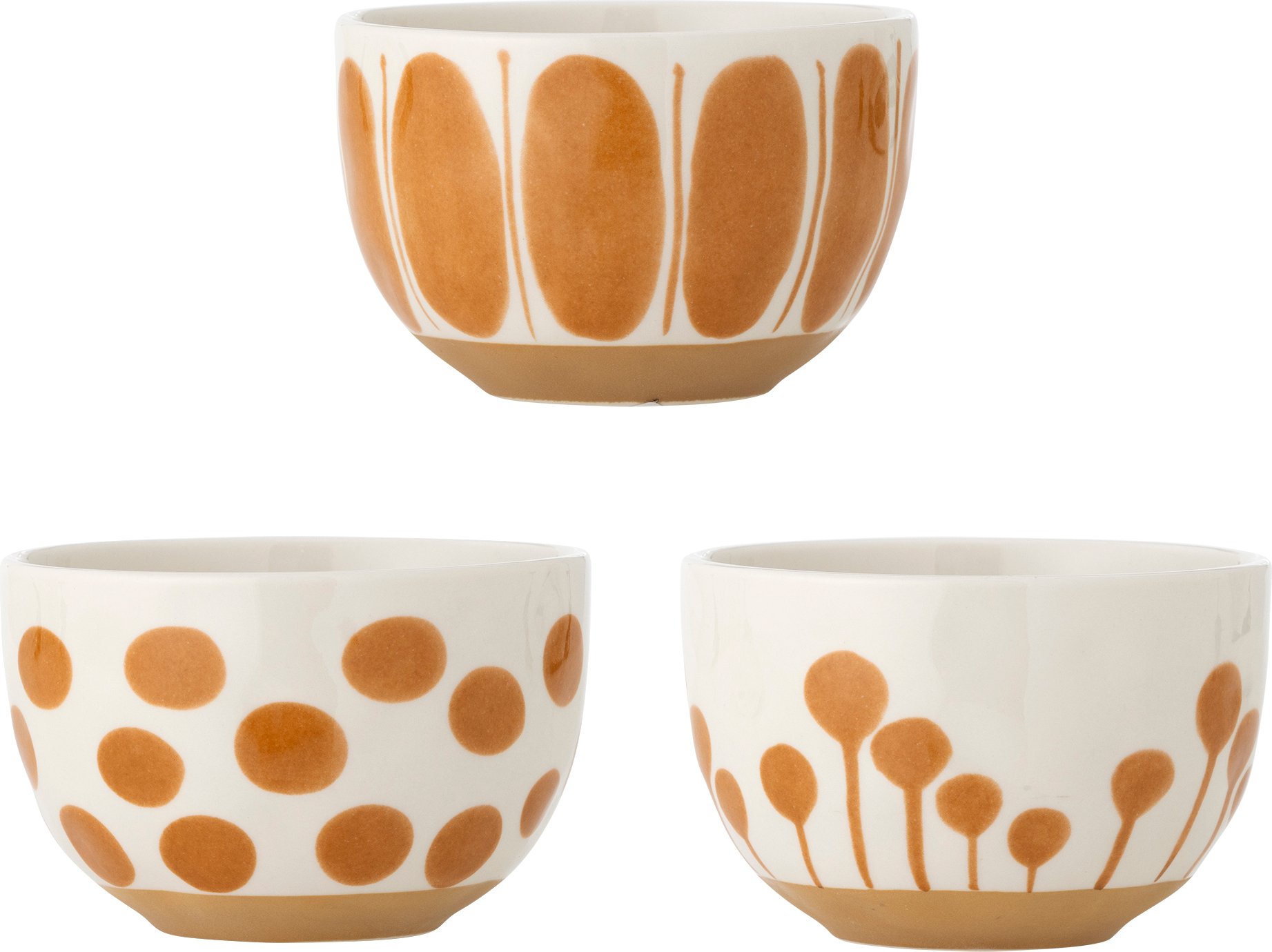 Miseczki Linora 580 ml biało-brązowe 3 szt.