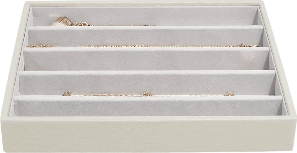 Szkatułka na biżuterię Stackers pięciokomorowa classic jasnobeżowa