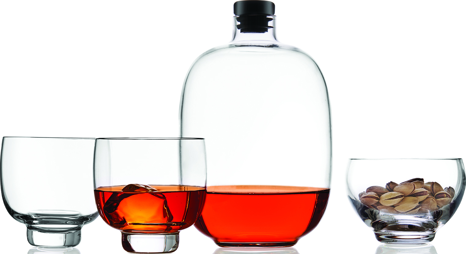 Karafka do whisky Malt z 2 szklankami i miseczką 4 el.