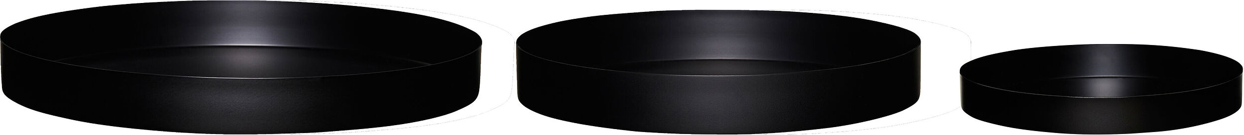 Podstawki pod doniczkę Embrace czarne 3 szt.