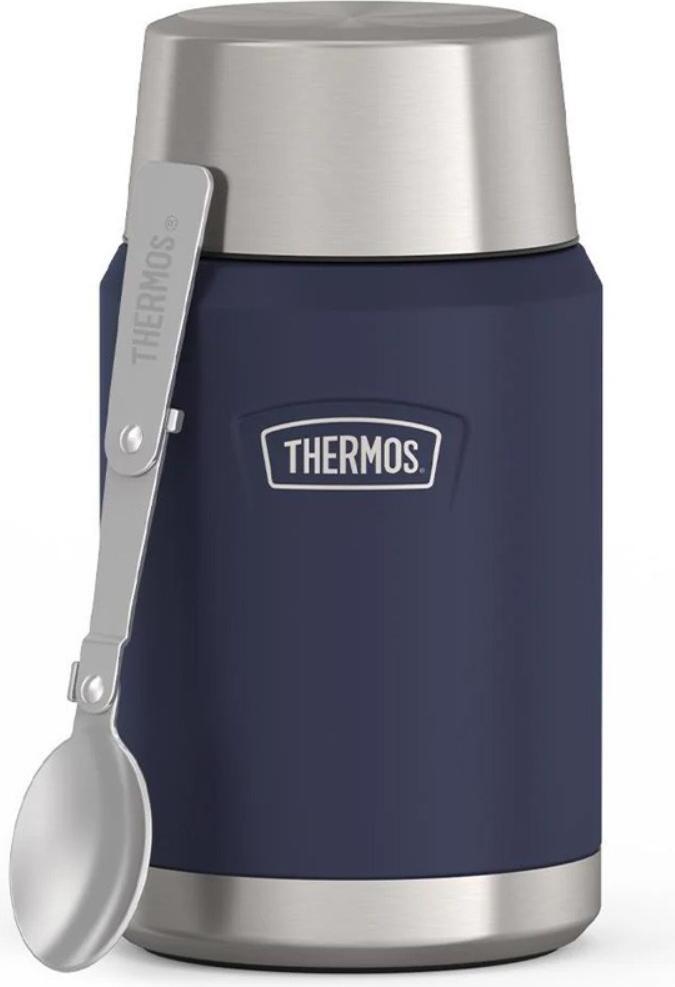 Termos obiadowy ze składaną łyżką Icon 710 ml niebieski 2 el.