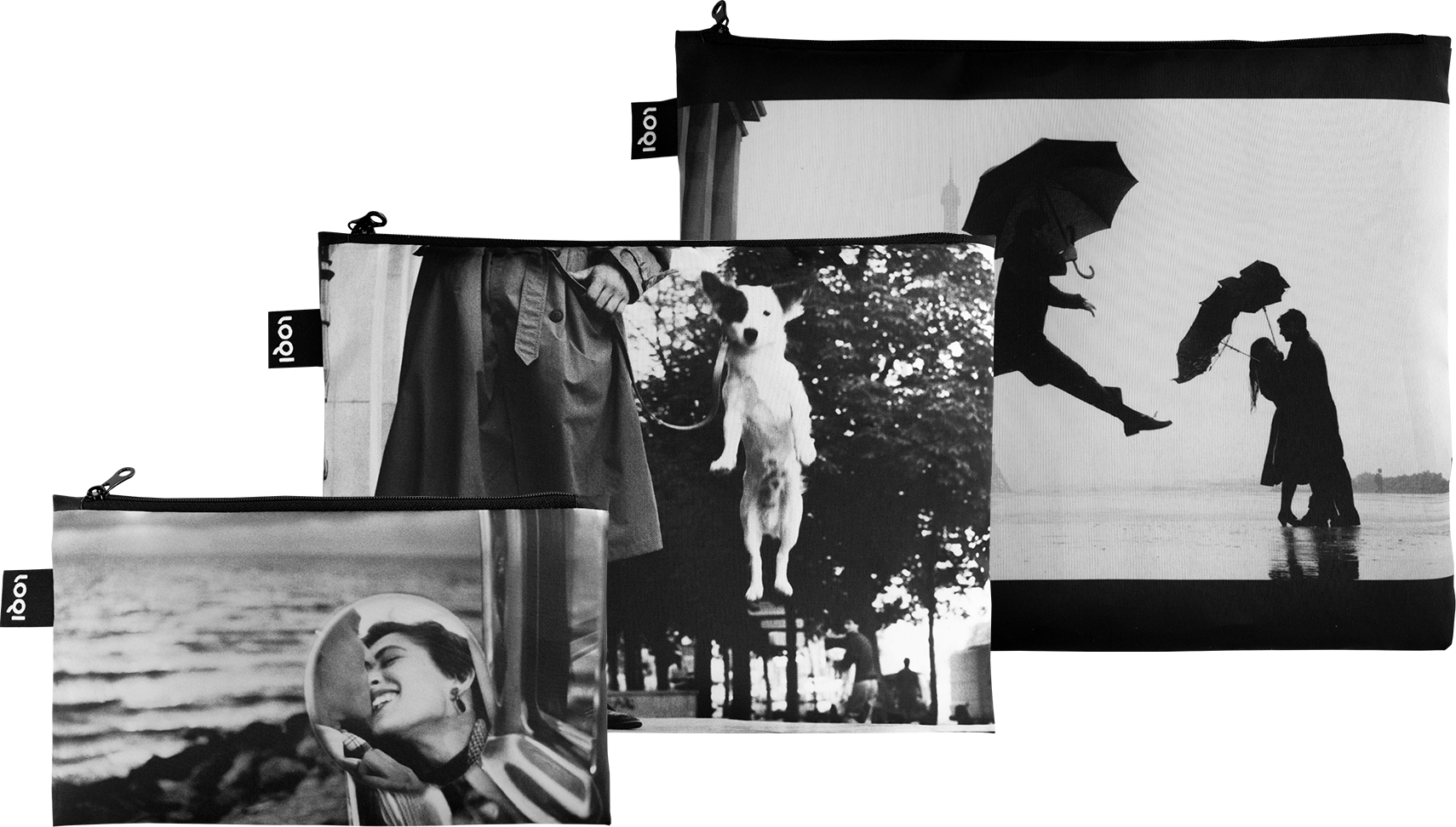 Saszetki Museum Elliott Erwitt Eiffel Tower, Dog Jumping and California Kiss z recyklingu 3 szt.