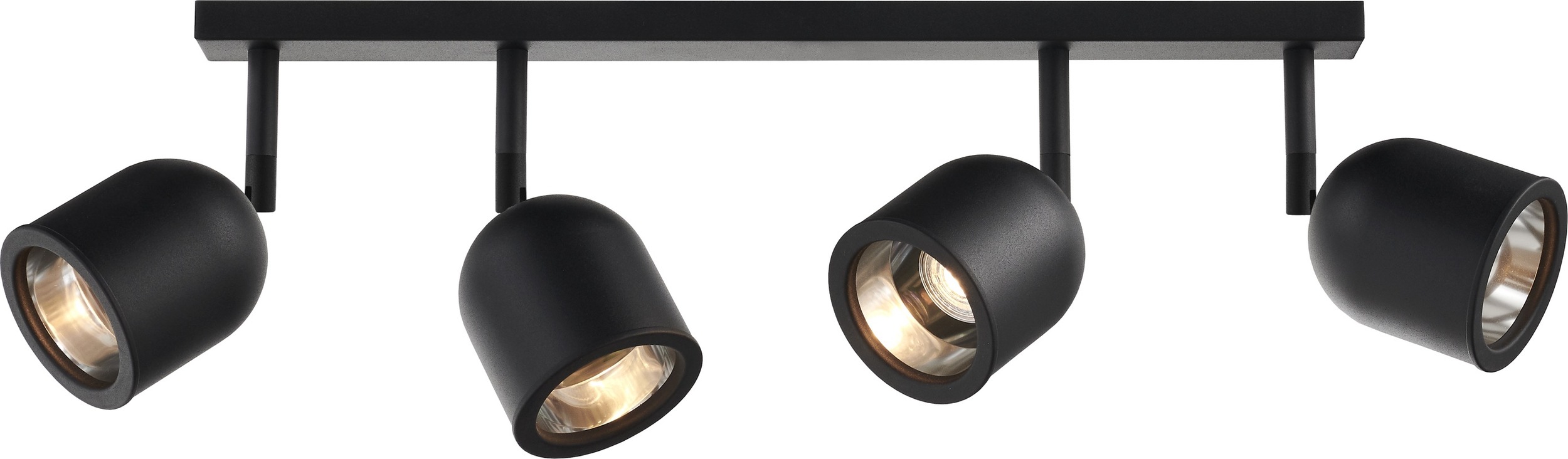 Kinkiet Spark 4 czarny z łączeniem czarnym