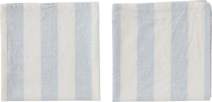 Serwetki materiałowe Striped biało-niebieskie 2 szt.