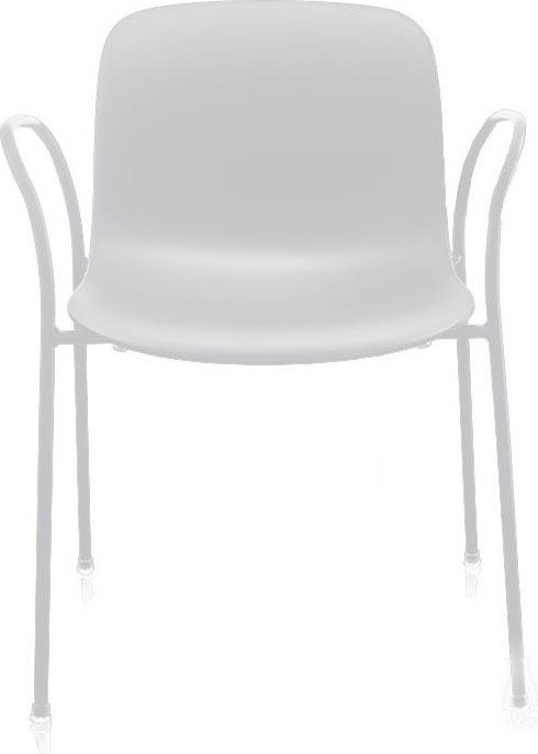 Krzesło Troy Polipropylen z podłokietnikami białe