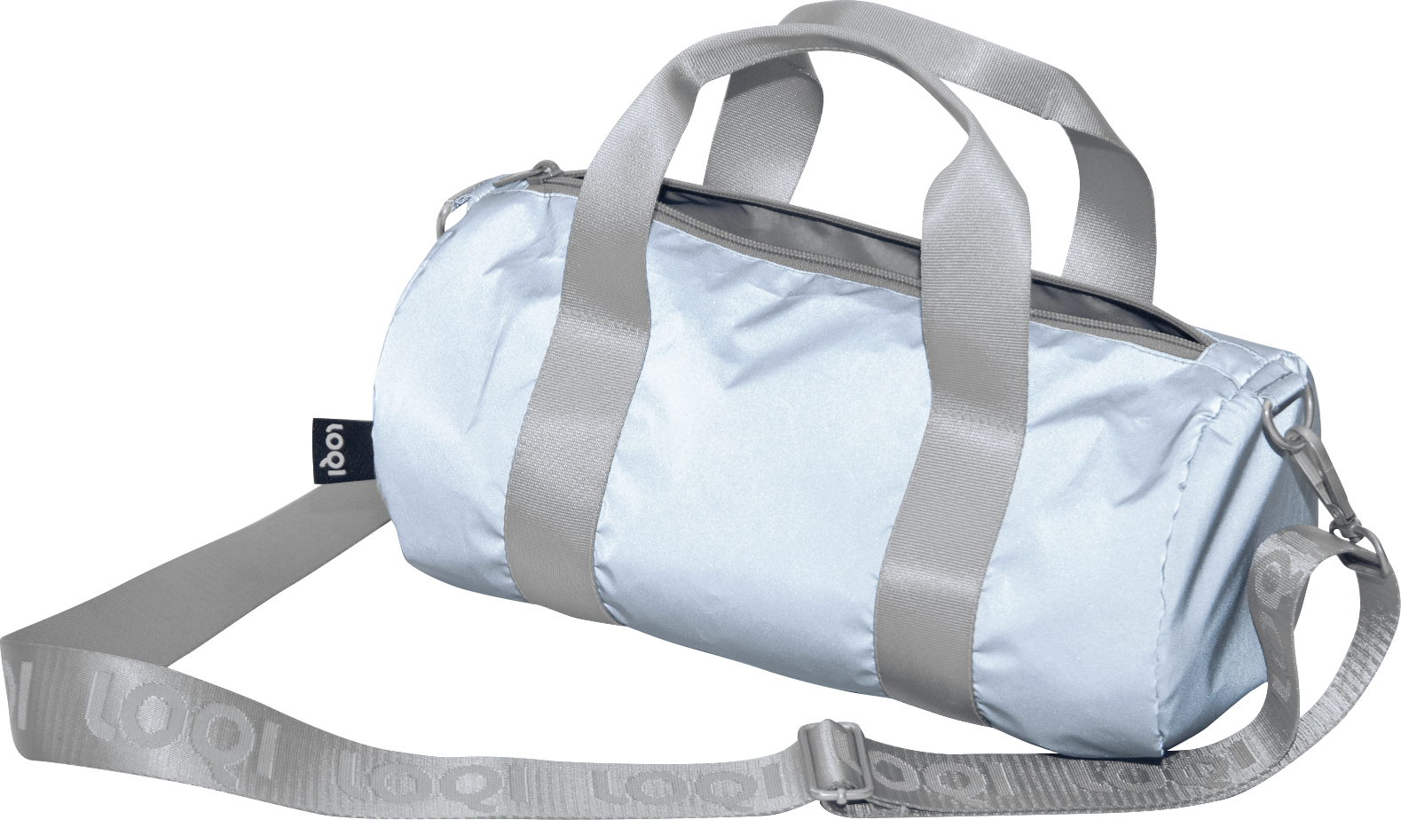 Torba LOQI Weekender Artist Reflective M srebrna