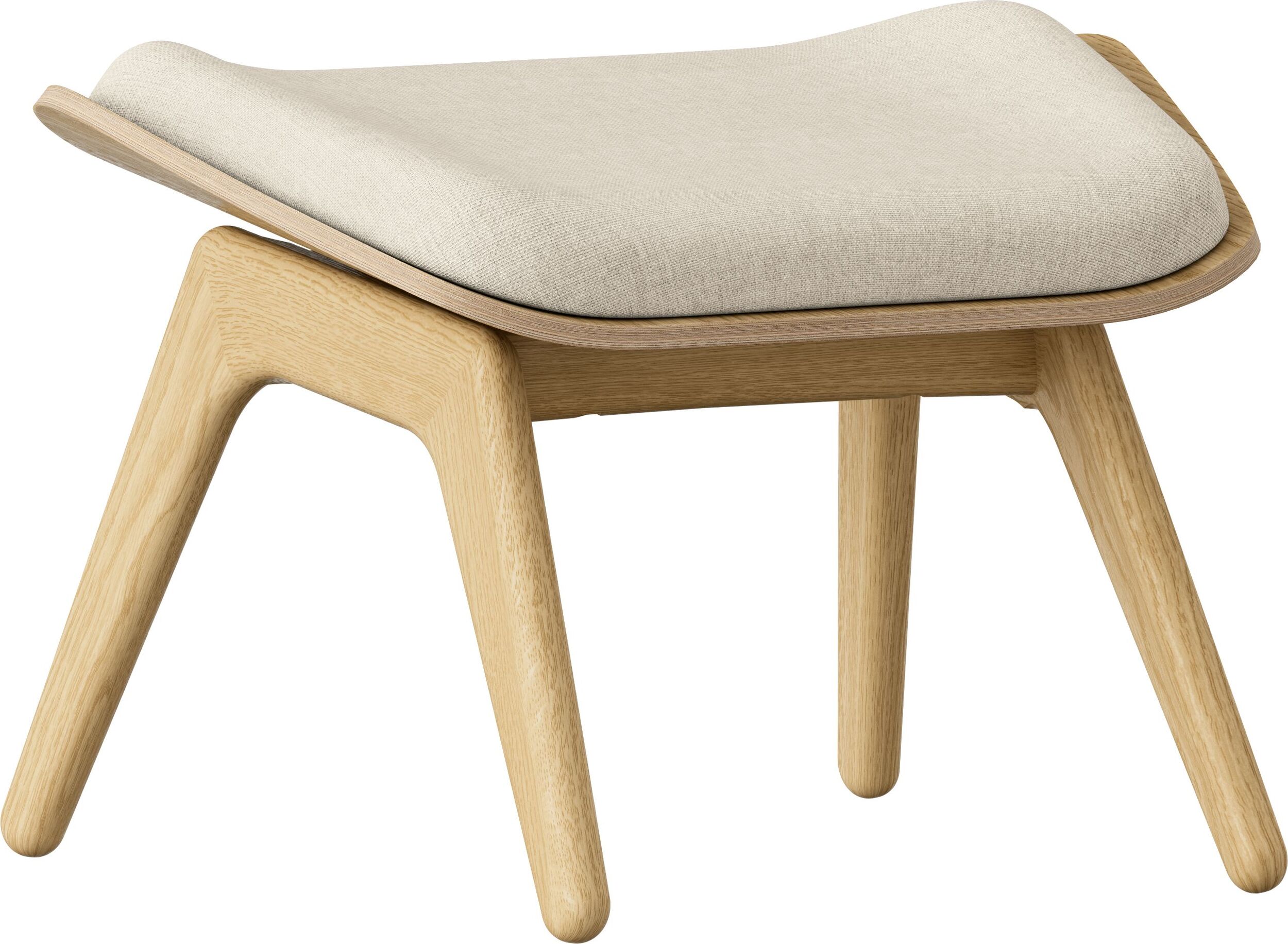 Podnóżek The Reader jasnopiaskowy na dębowych nogach