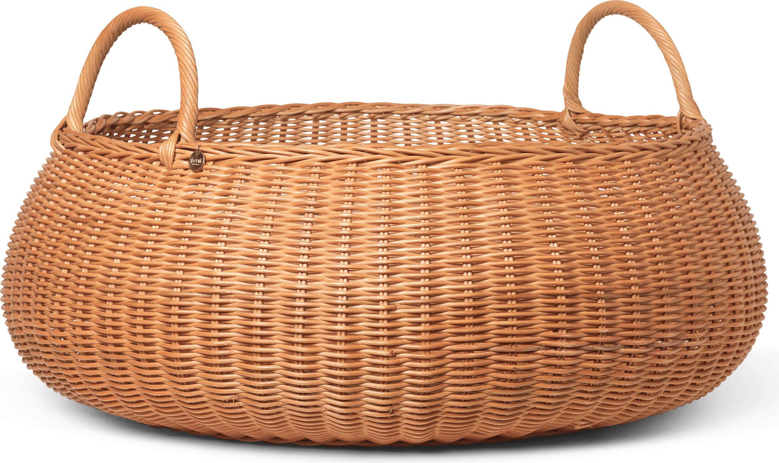 Kosz do przechowywania Ferm Living 60 cm rattanowy