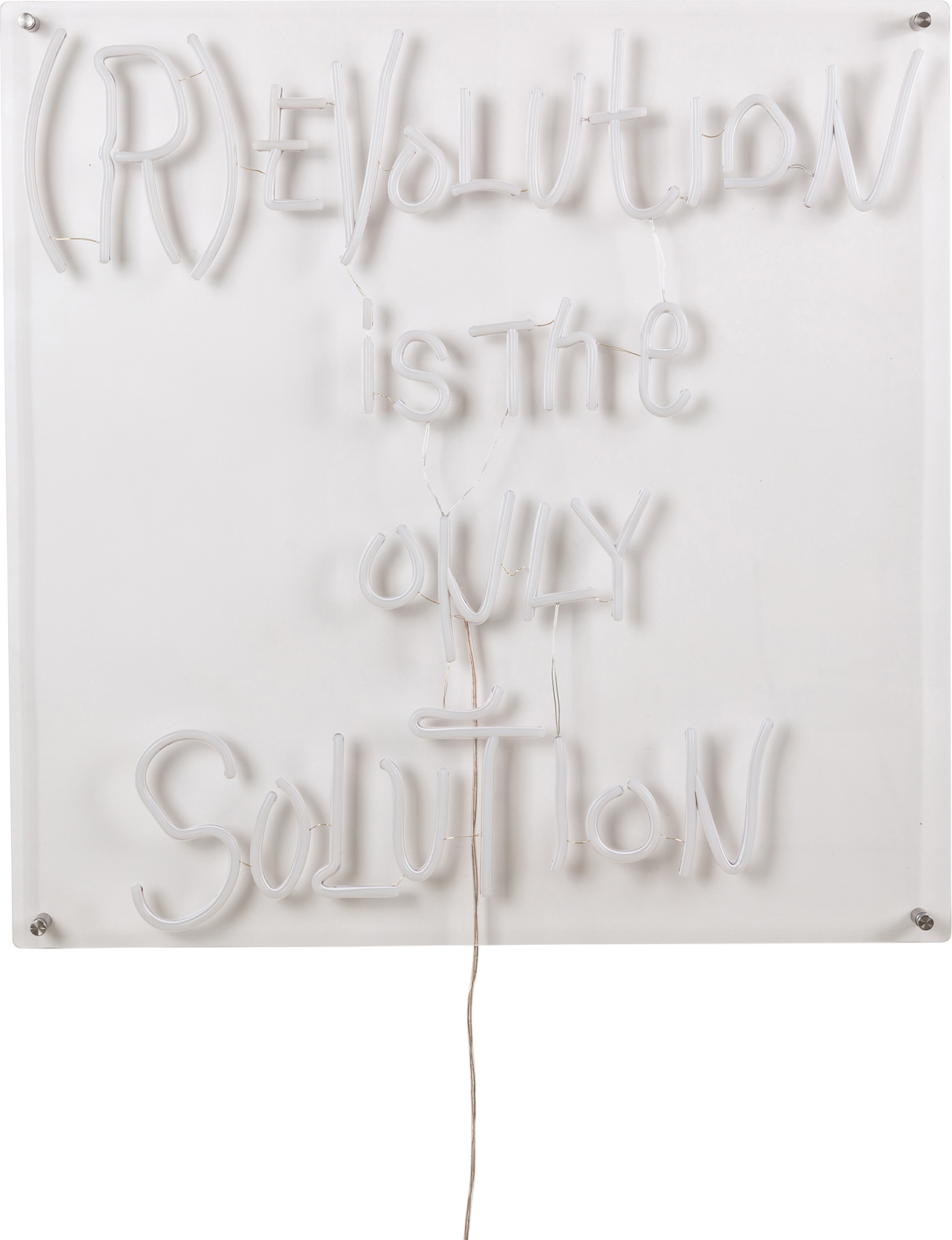 Dekoracja ścienna LED Revolution Is The Only Solution