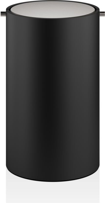 Kosz łazienkowy na śmieci Stone czarny mat z pokrywą ze stali matowej