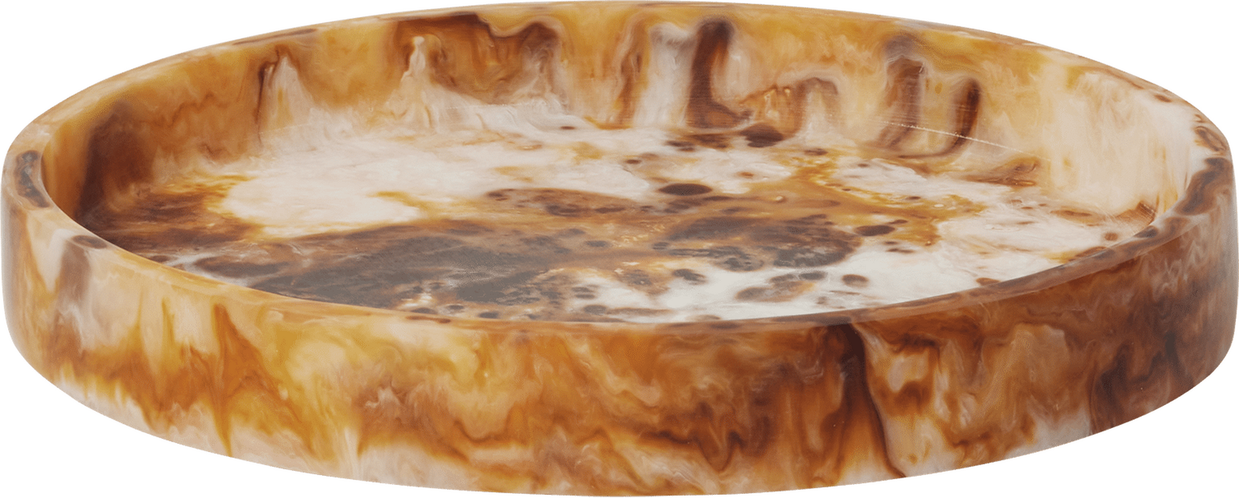 Taca dekoracyjna Mist okrągła 20 cm brązowa