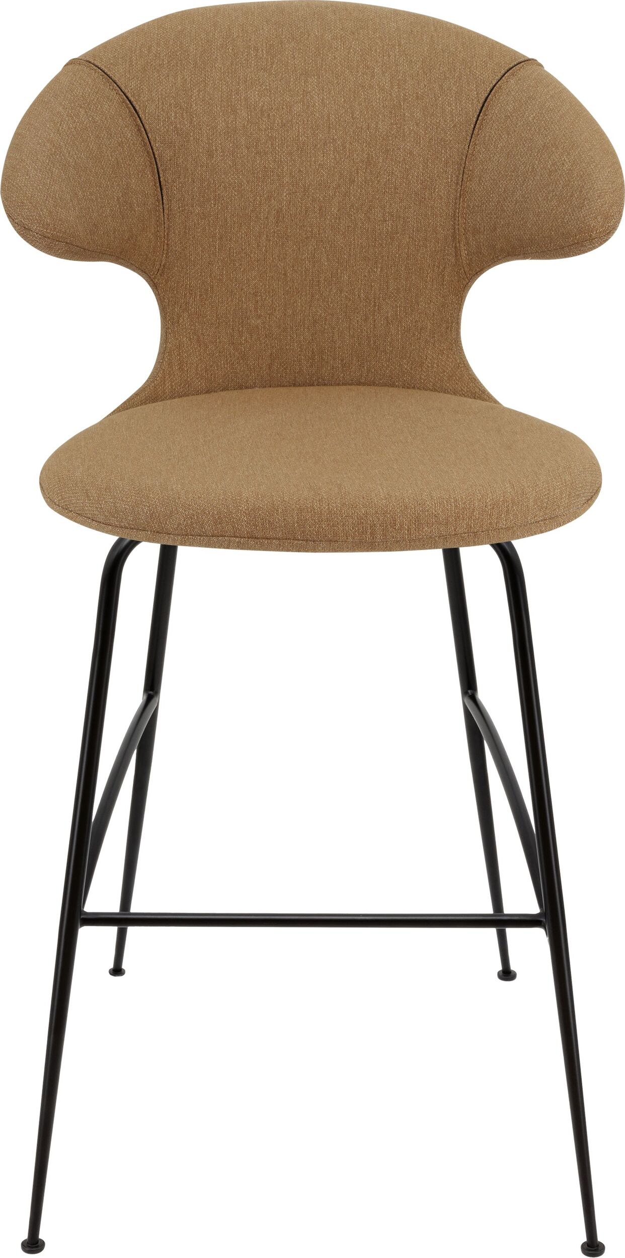 Krzesło barowe Time Flies brązowe na czarnych nogach