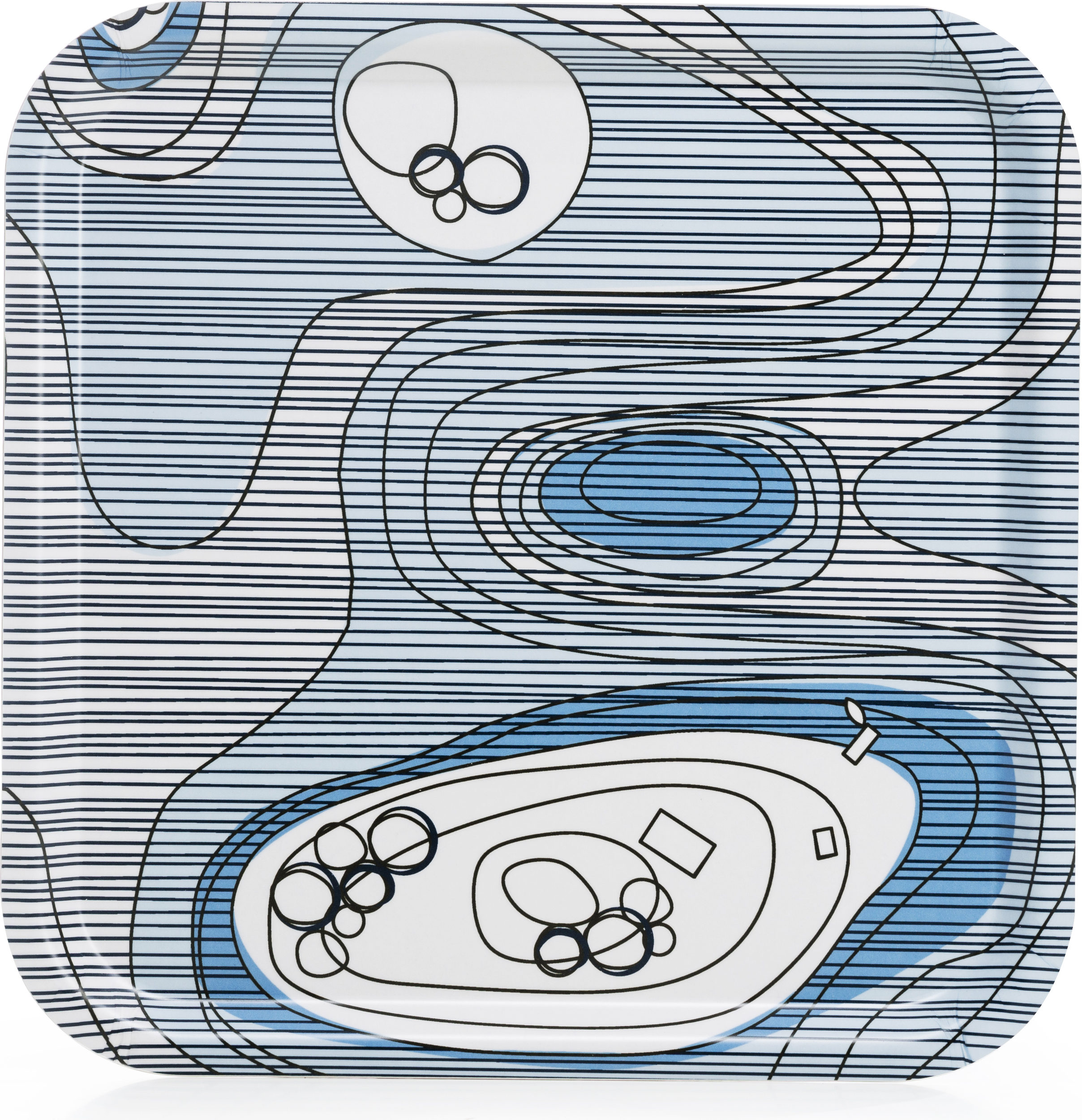 Taca do serwowania Sweden from Above Archipelago kwadratowa 32 x 32 cm