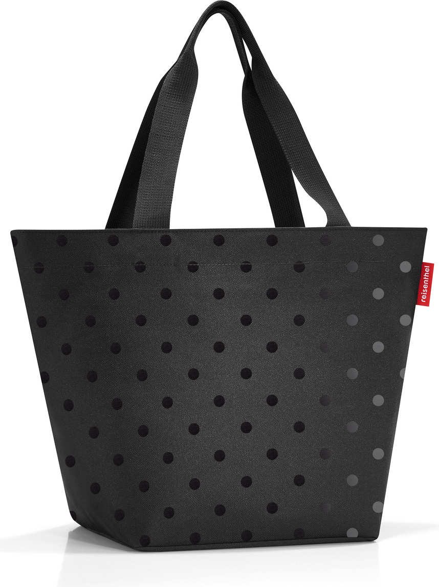 Torba Shopper w grochy M czarna