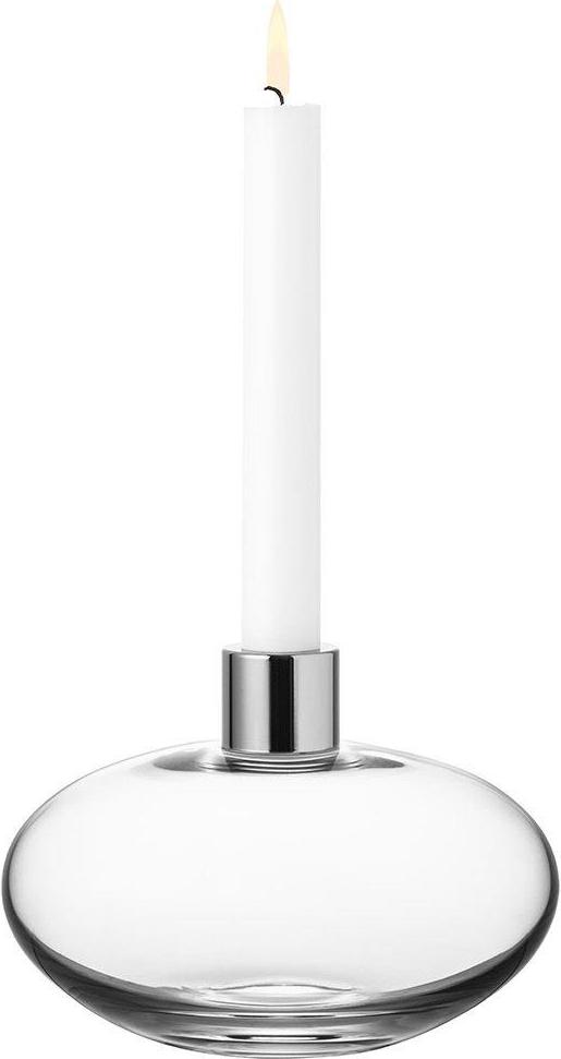Świecznik na klasyczną świecę Pluto transparentny