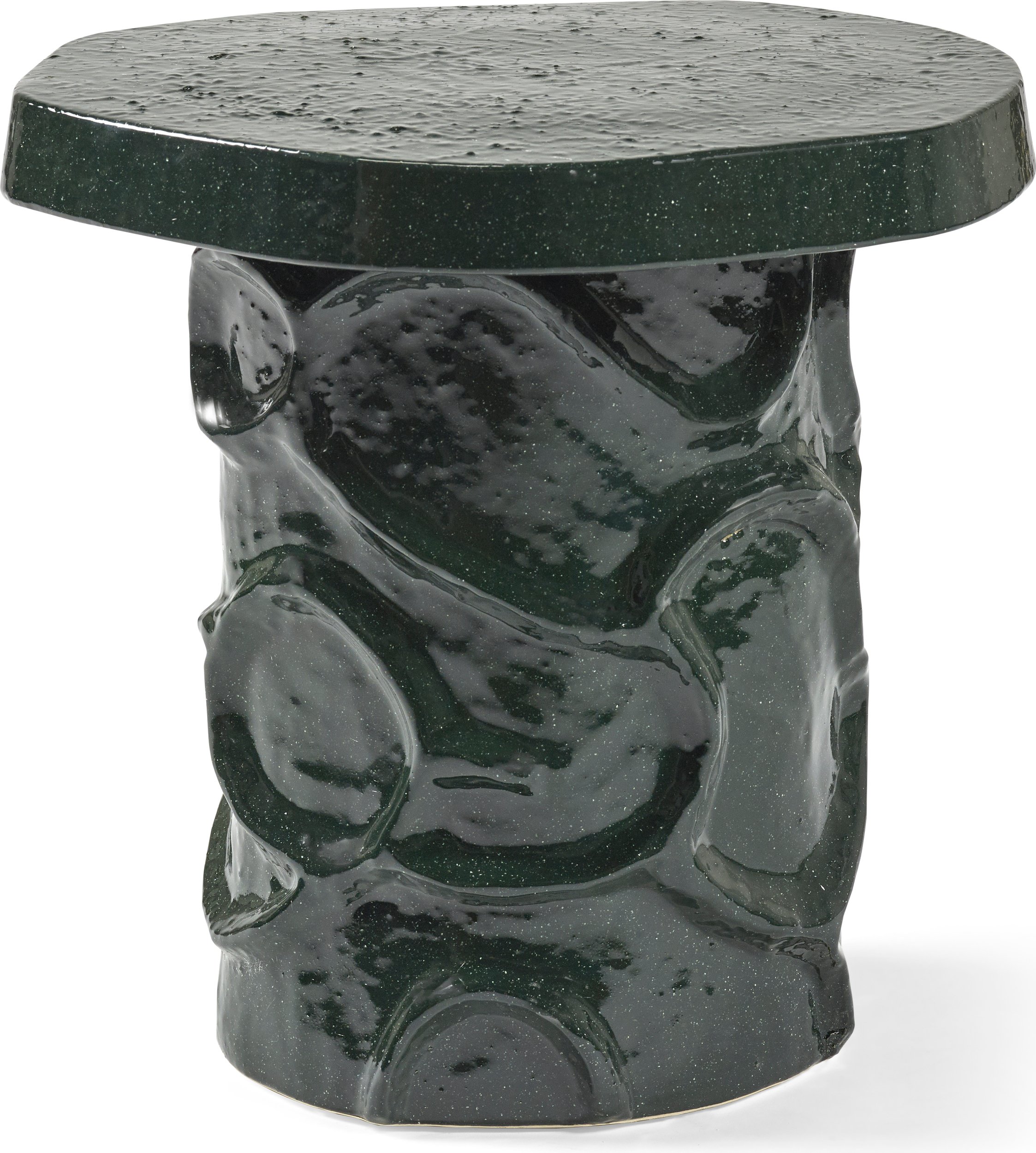Stolik boczny Mena 40 cm ciemnozielony