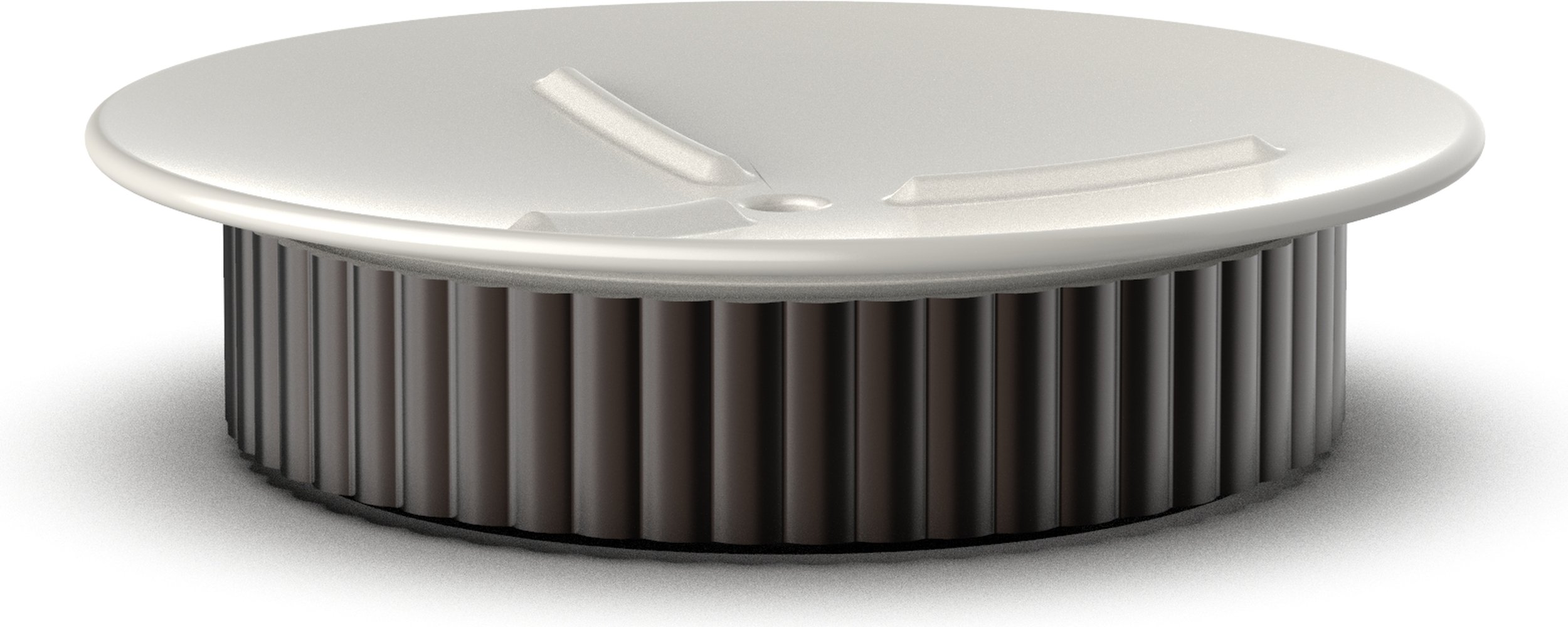 Mydelniczka Of Line 12,5 cm kremowa z brązową podstawą