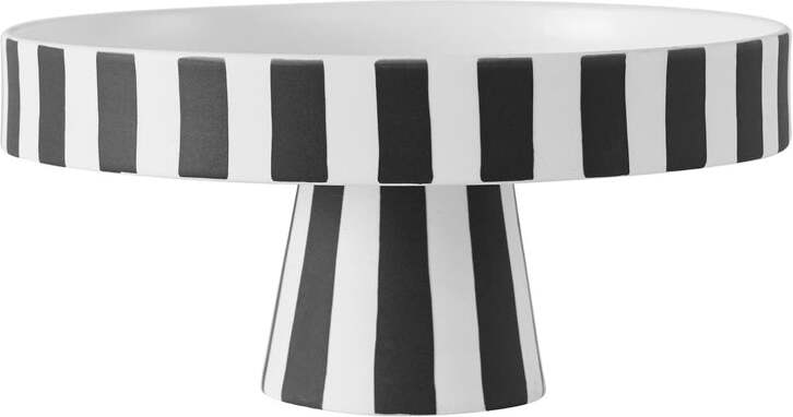 Patera na ciasto Toppu 20 x 20 cm czarno-biała