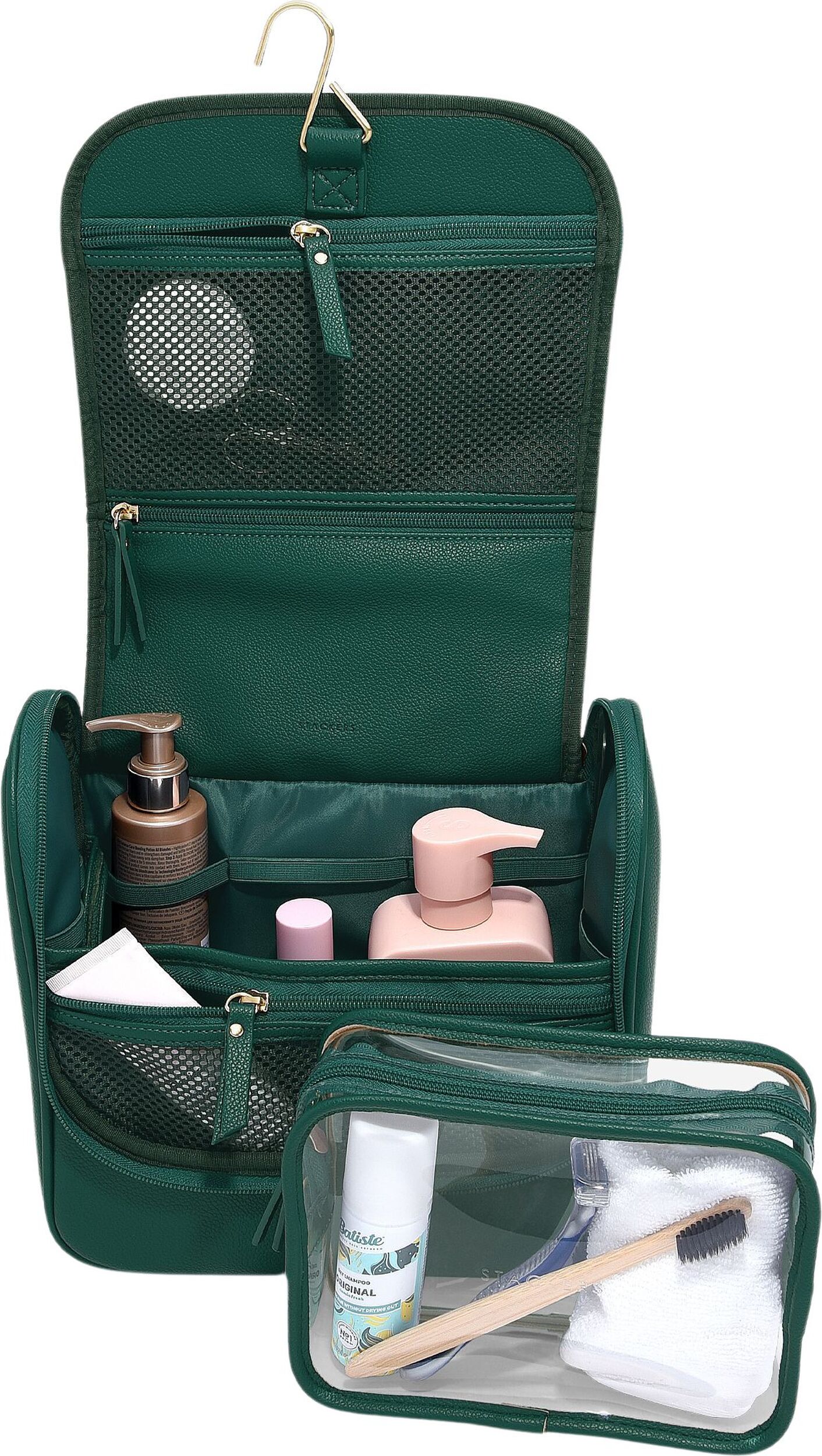 Kosmetyczka podróżna do zawieszenia Stackers leśna zieleń